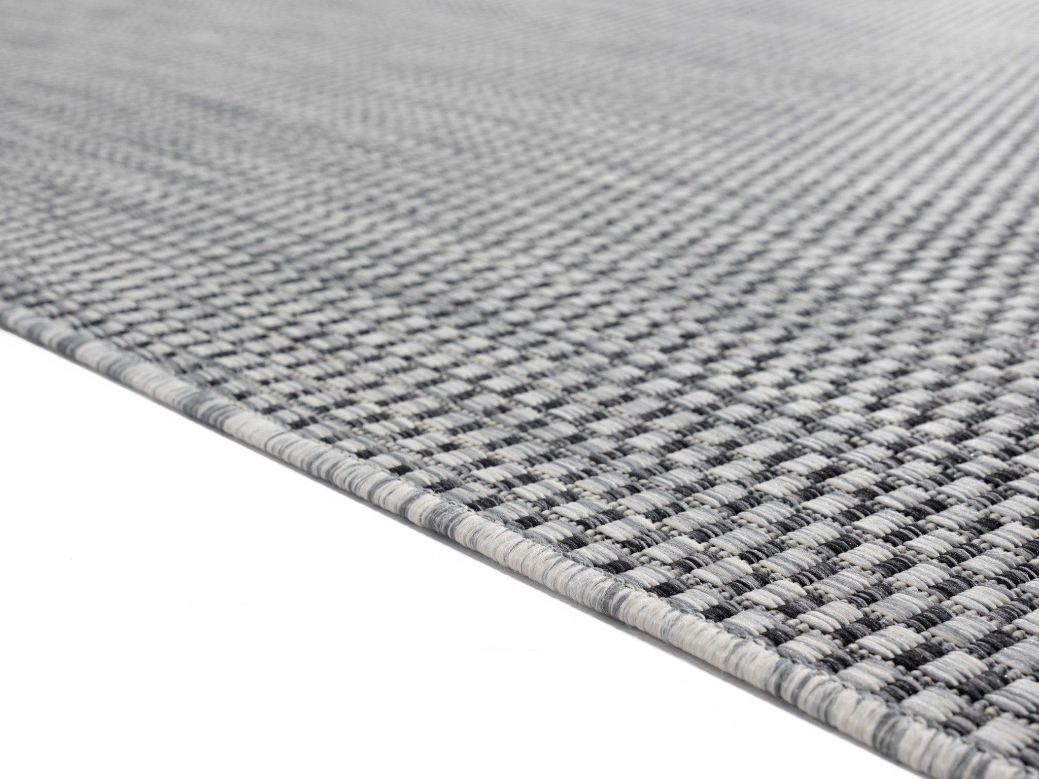 63" x 90" Black Polypropylene Area Rug