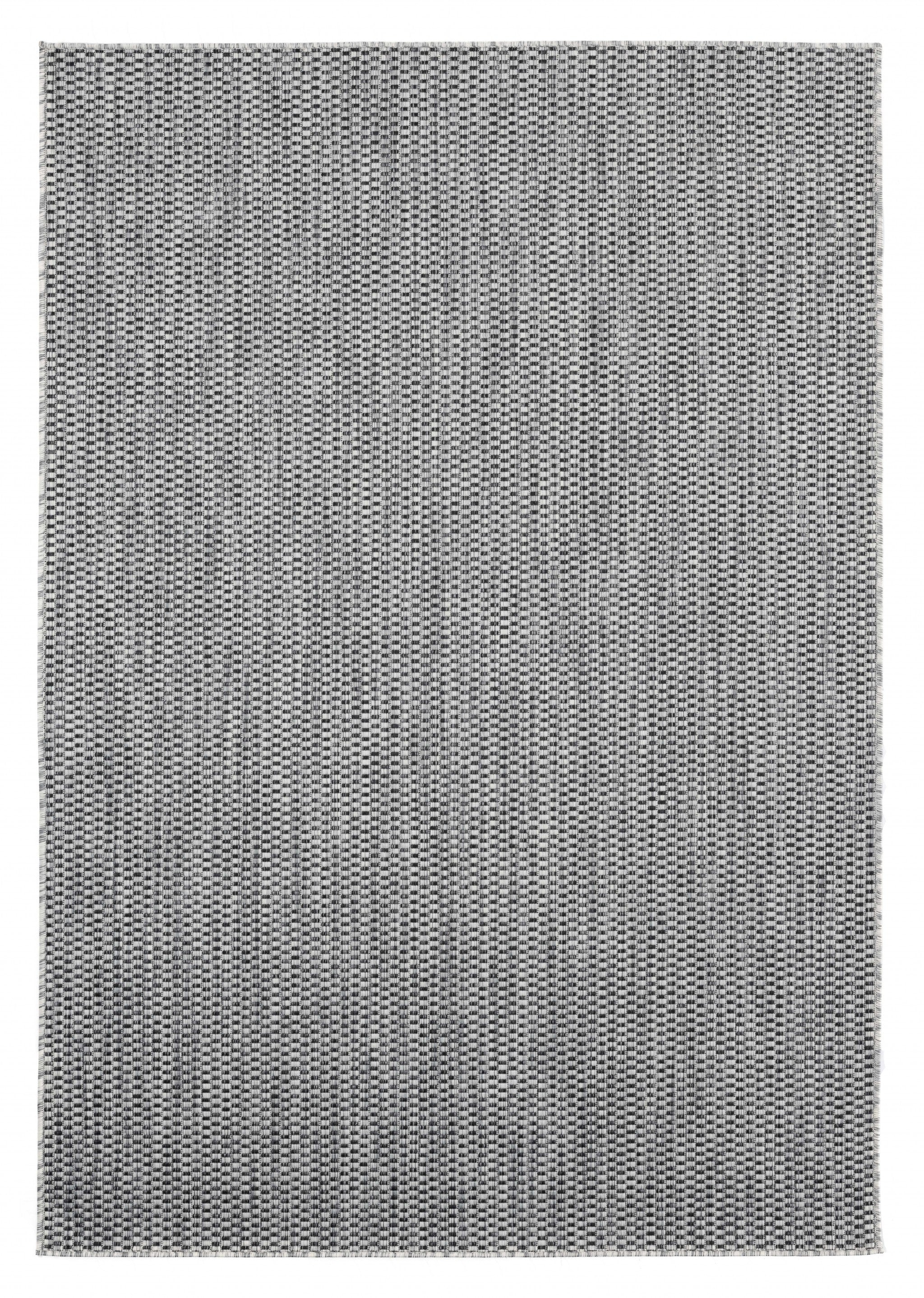 94" x 126" Black Polypropylene Oversize Rug