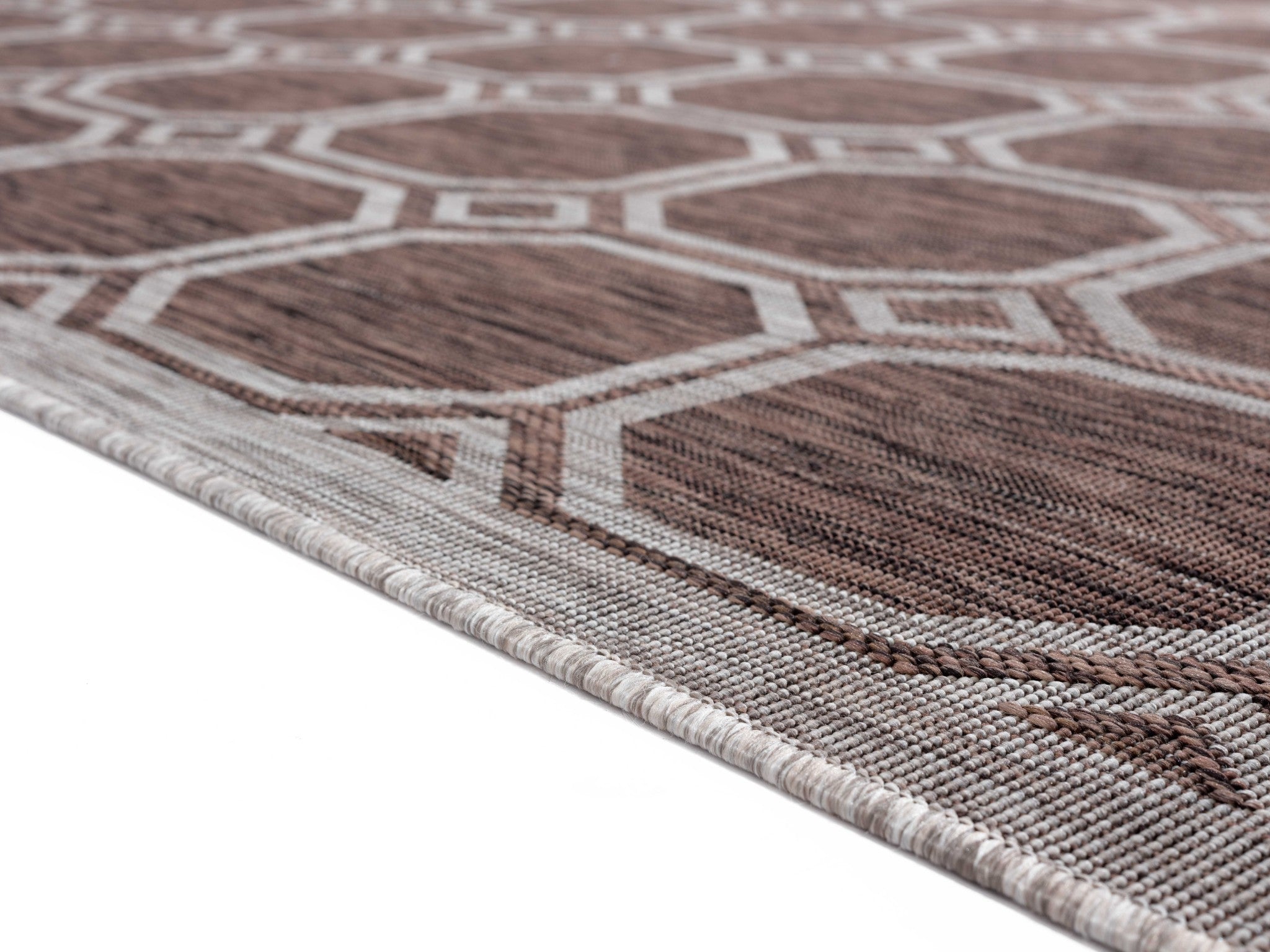 94" x 126" Brown Polypropylene Oversize Rug