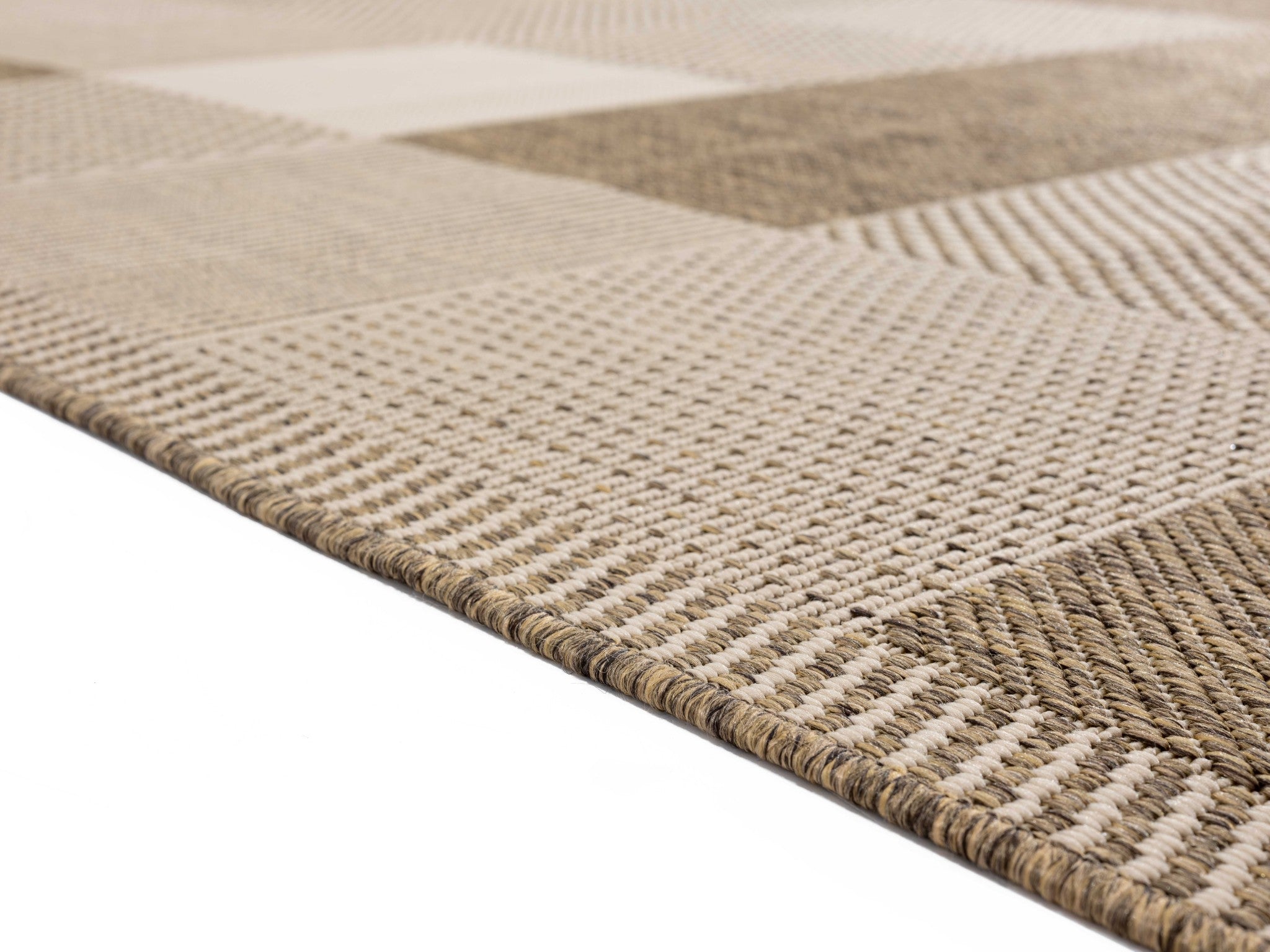 63" x 90" Brown Polypropylene Area Rug