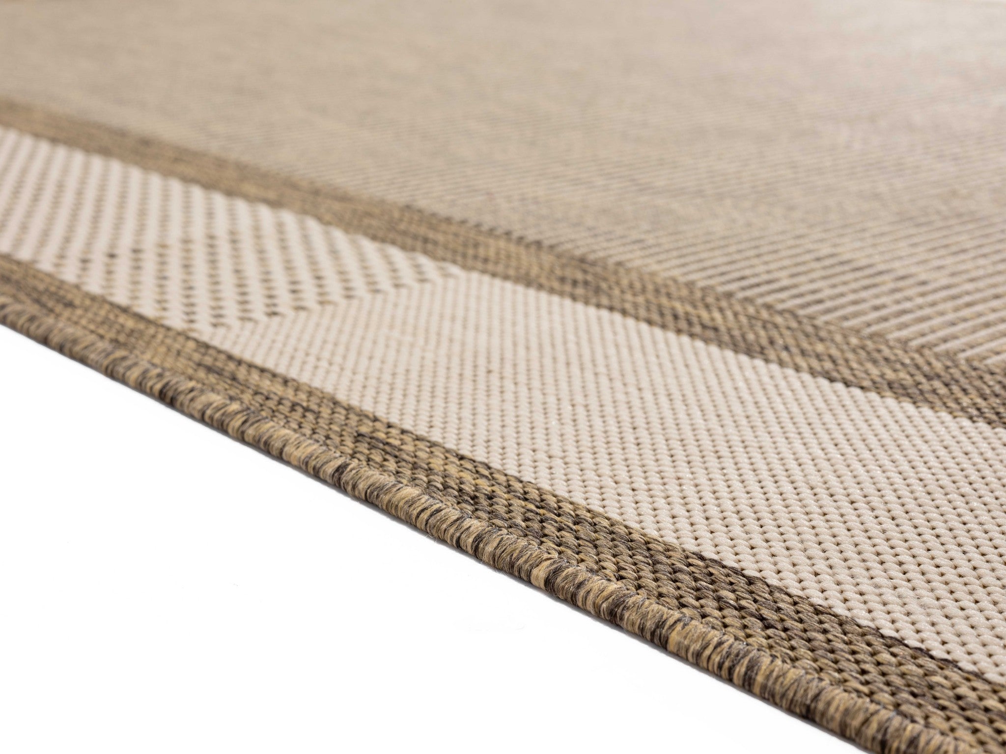 63" x 90" Brown Polypropylene Area Rug