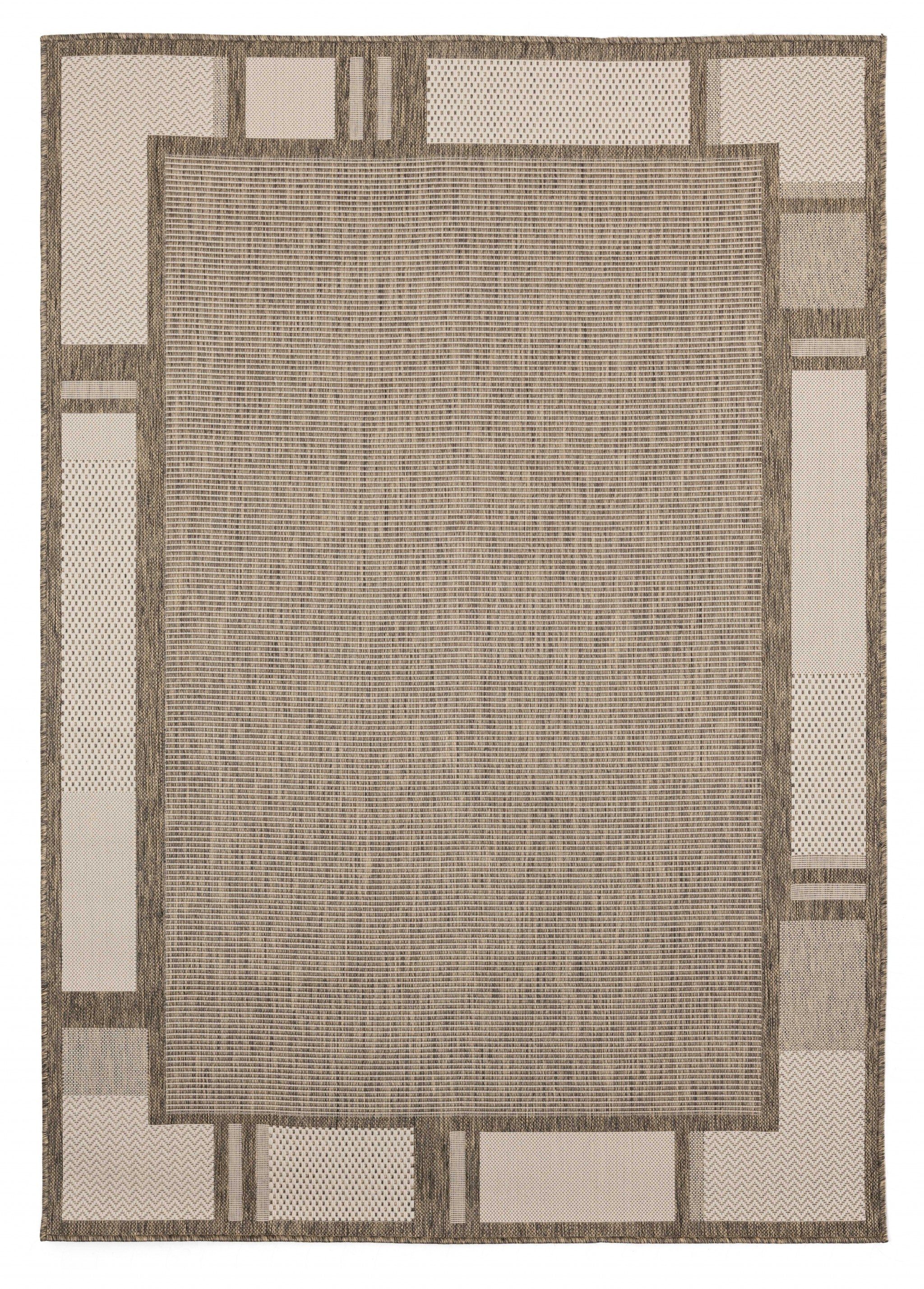 94" x 126" Brown Polypropylene Oversize Rug
