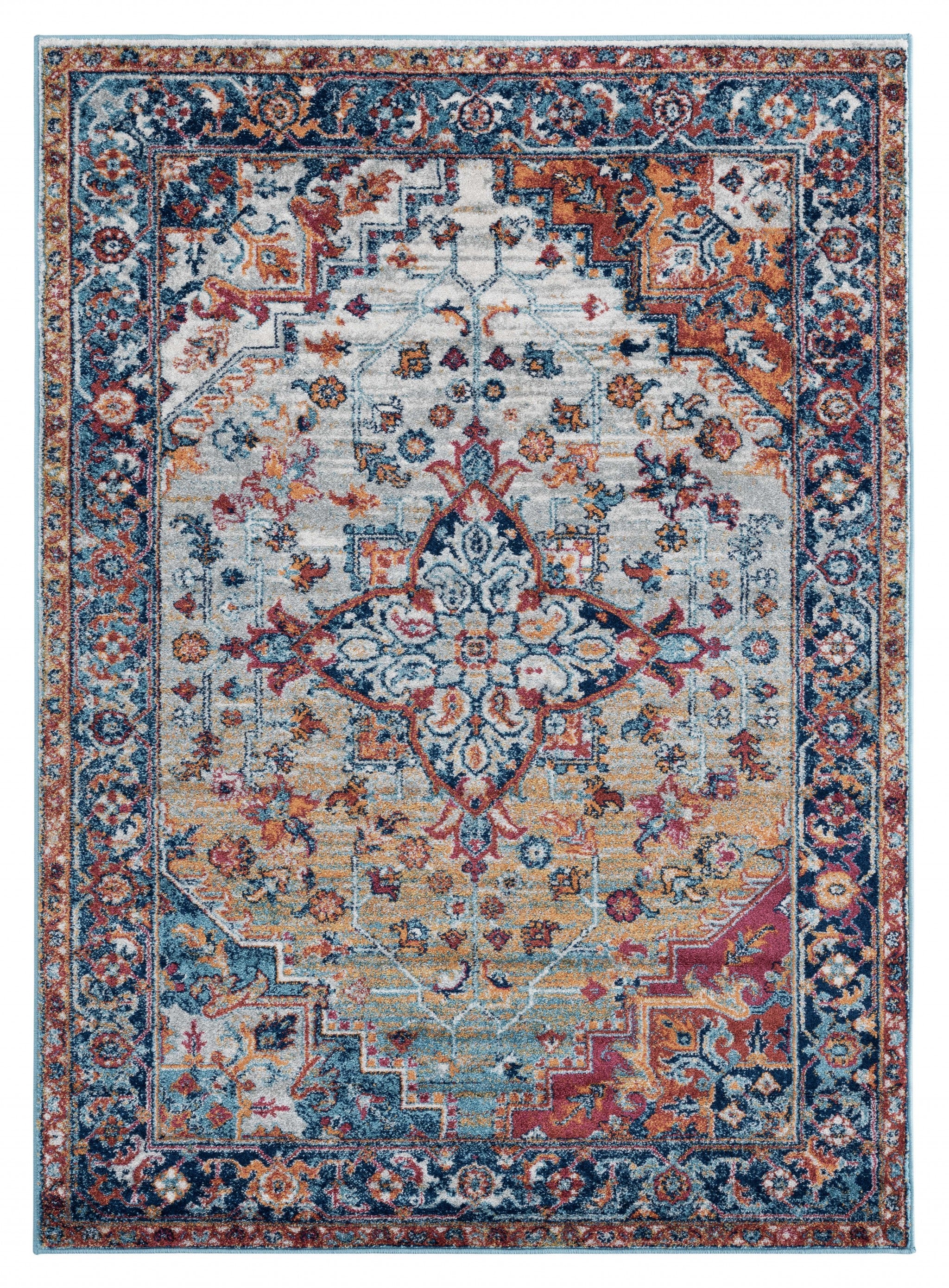31" x 86" Multicolor Olefin Runner Rug