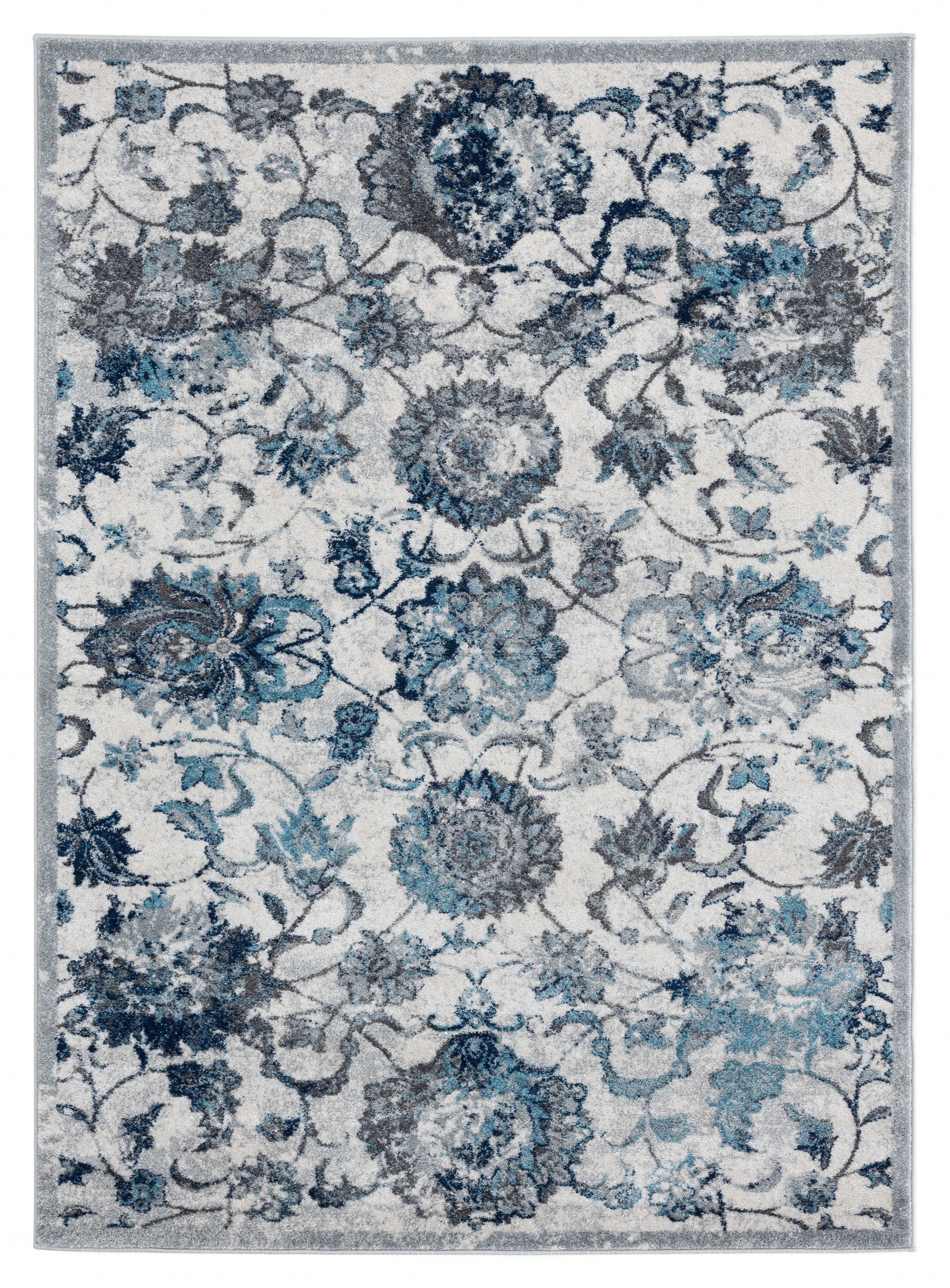 118" x 158" Grey Olefin Oversize Rug