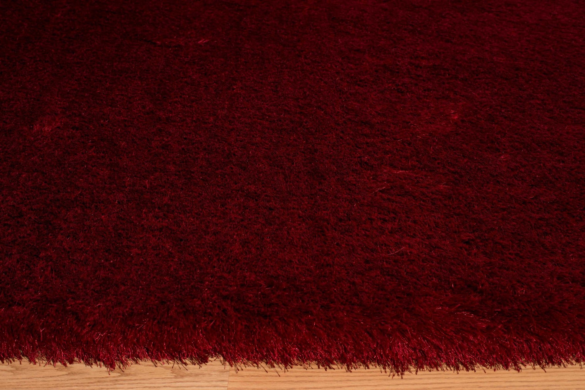 63" x 86" Red Polyester Area Rug