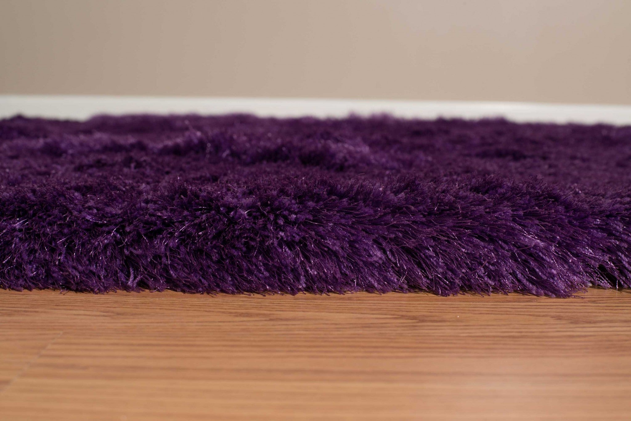 63" x 86" Purple Polyester Area Rug