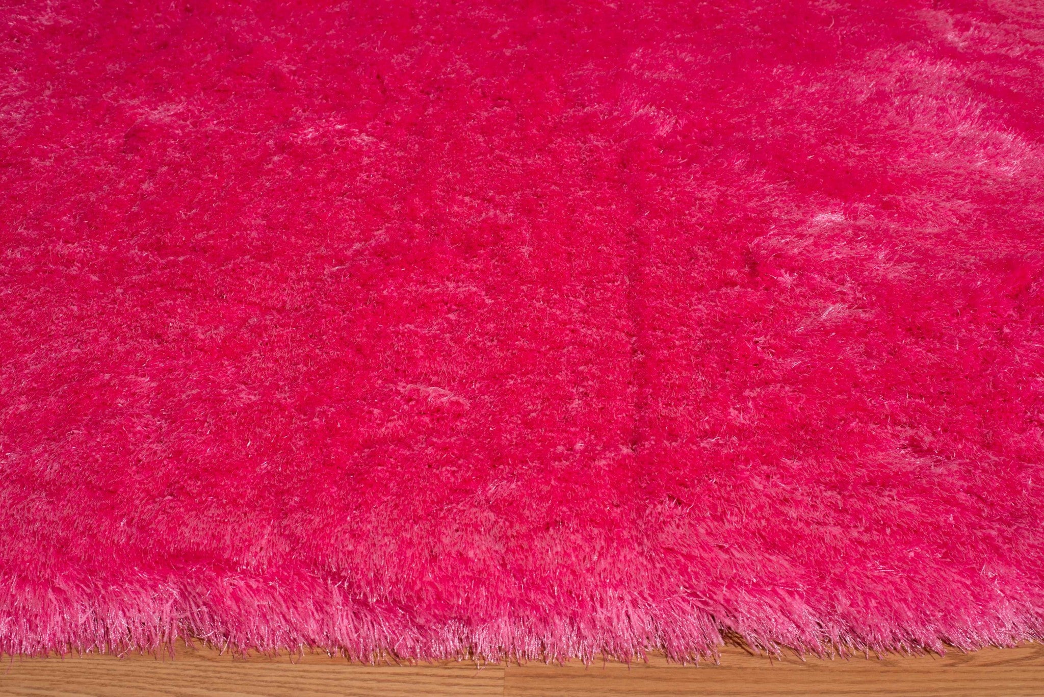 63" x 86" Pink Polyester Area Rug