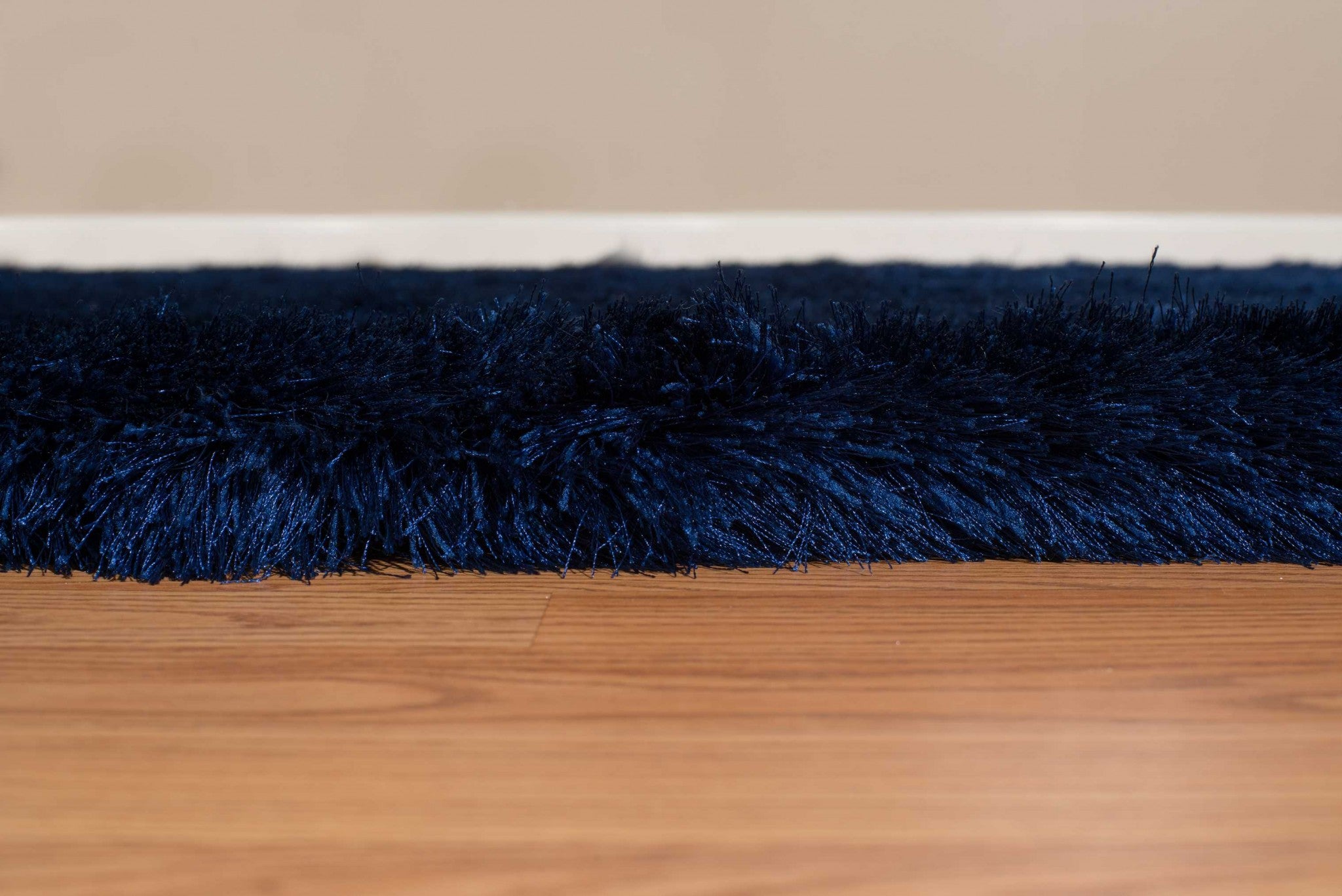 63" x 86" Navy Polyester Area Rug