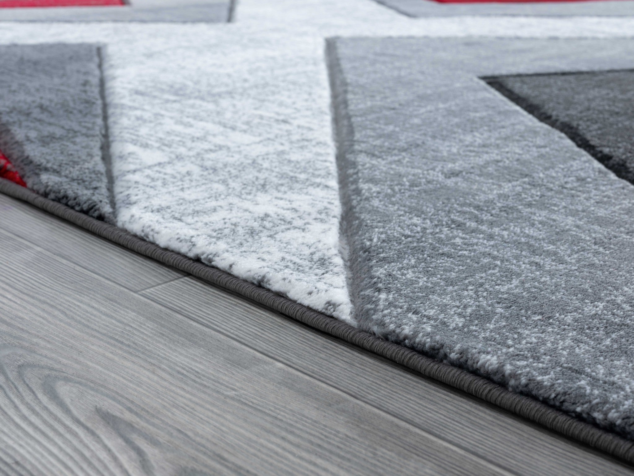 63" x 90" Red Olefin / Polypropylene Area Rug