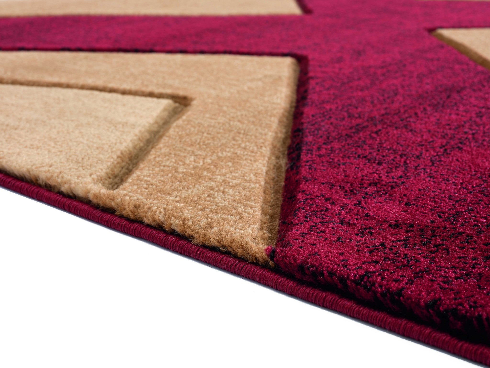 31" x 50" Burgundy Olefin / Polypropylene Mat Rug