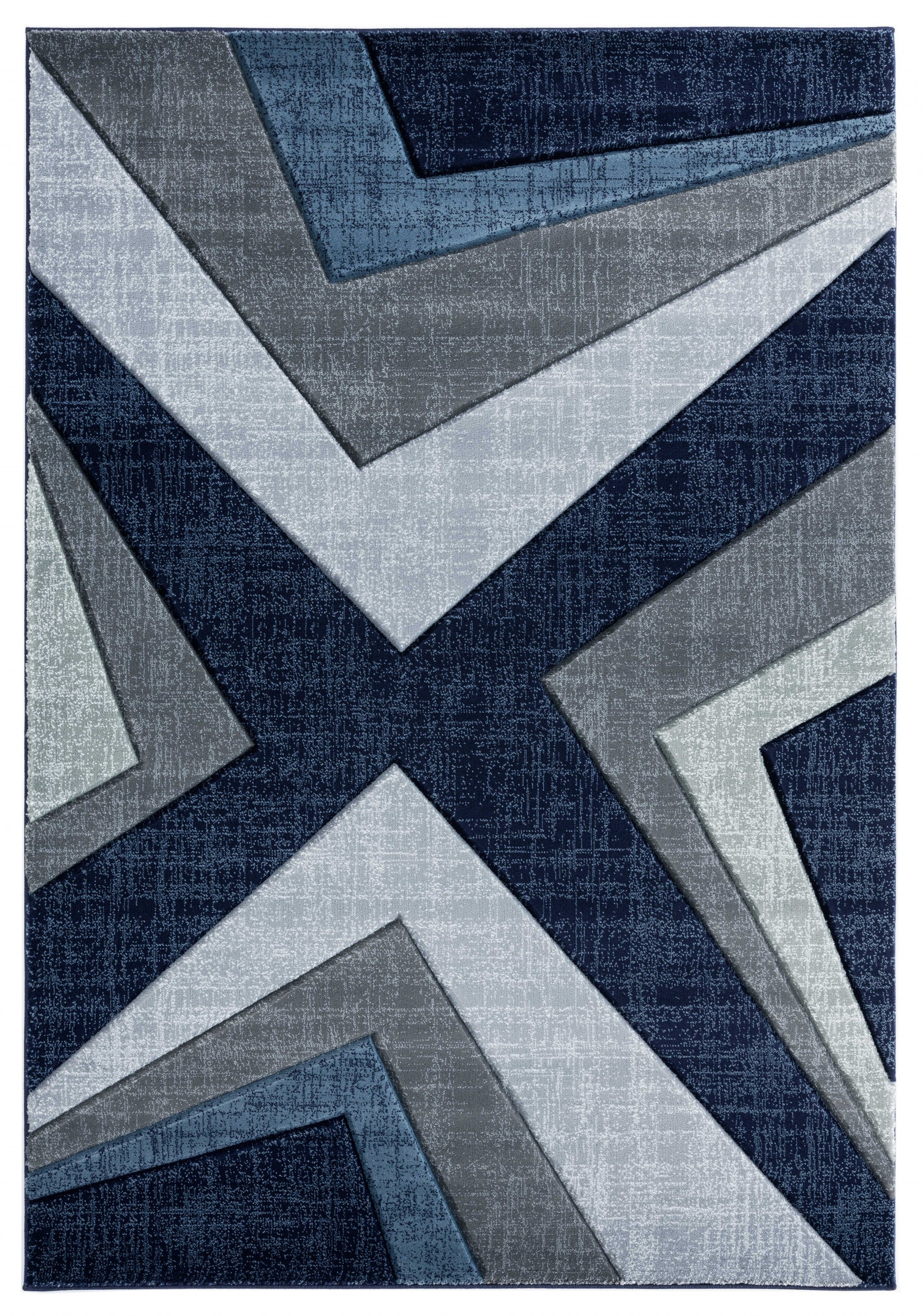 31" x 50" Navy Olefin / Polypropylene Mat Rug