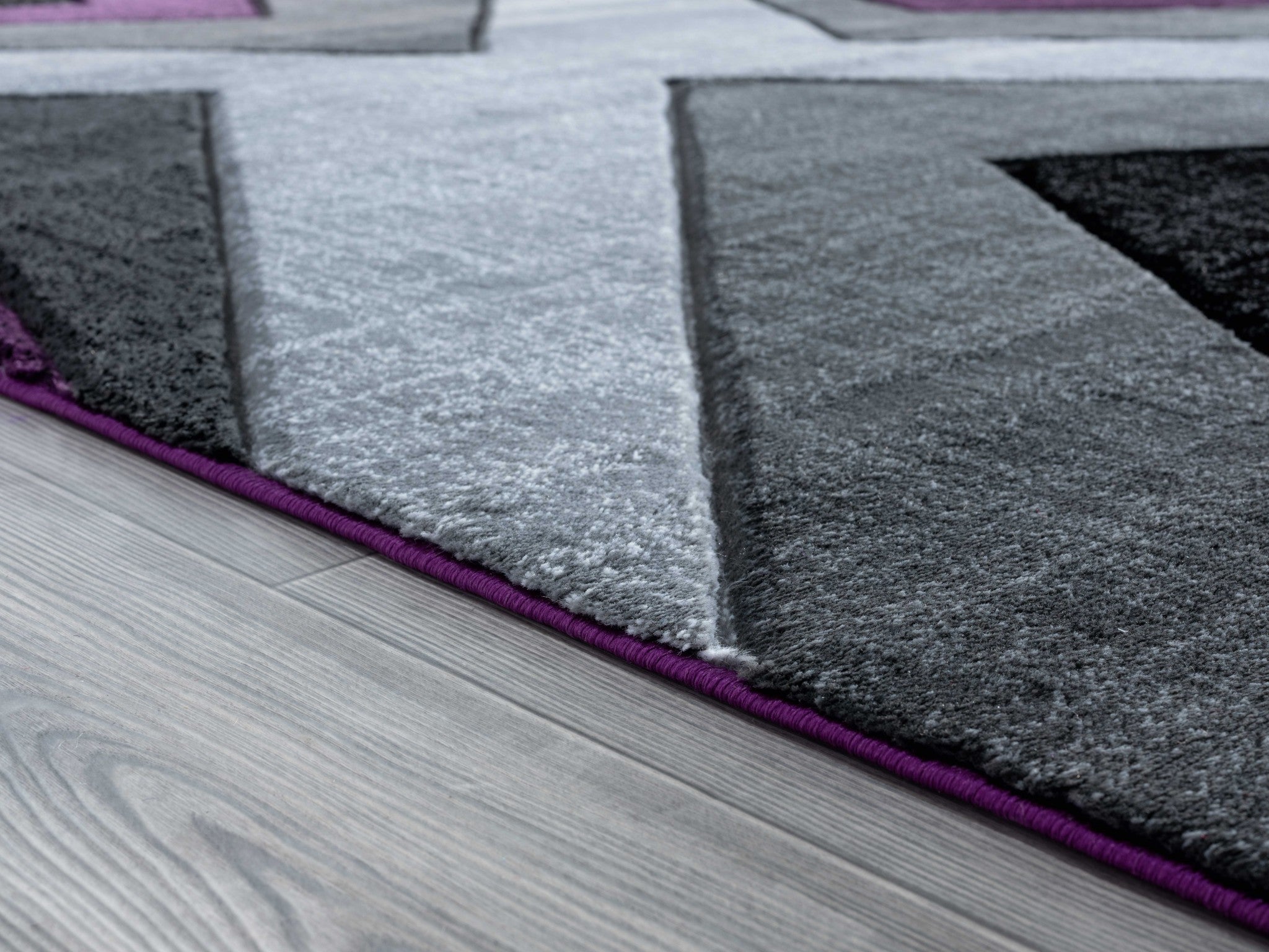 63" x 90" Plum Olefin / Polypropylene Area Rug