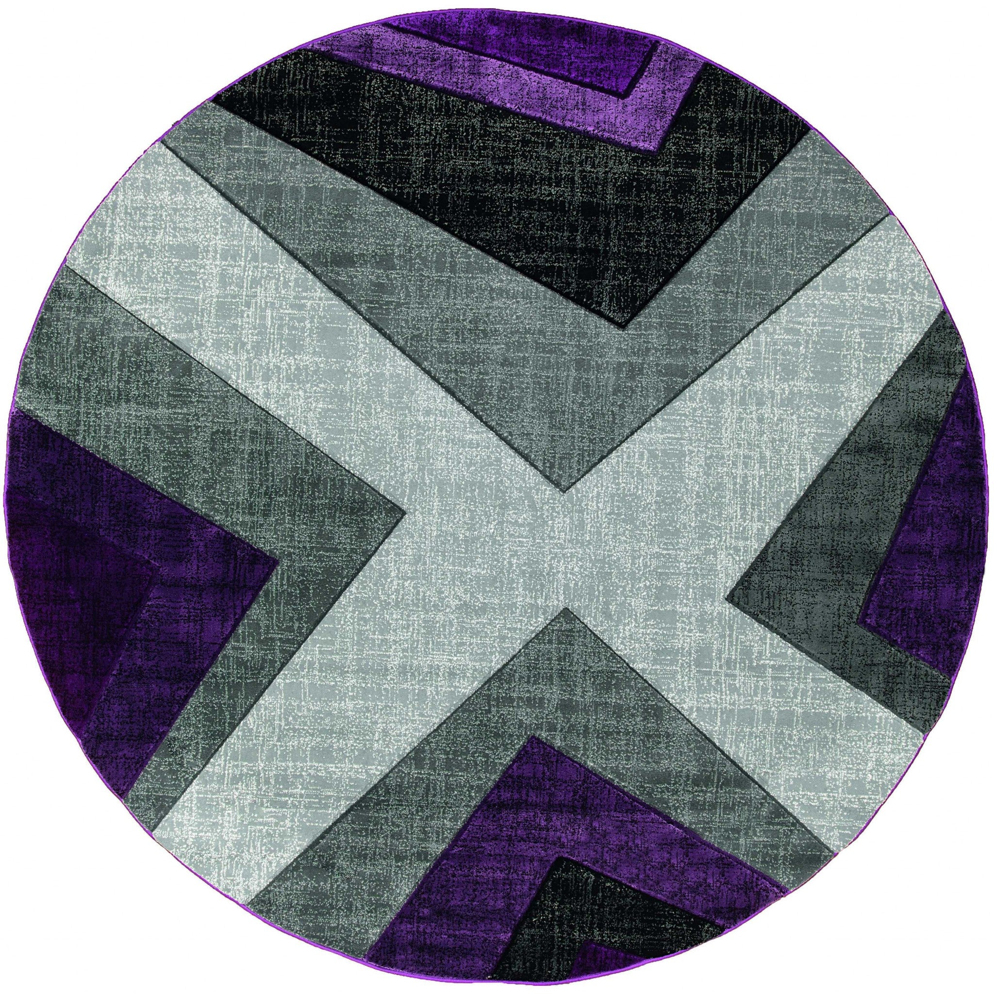 94" x 94" Plum Olefin / Polypropylene Round Rug