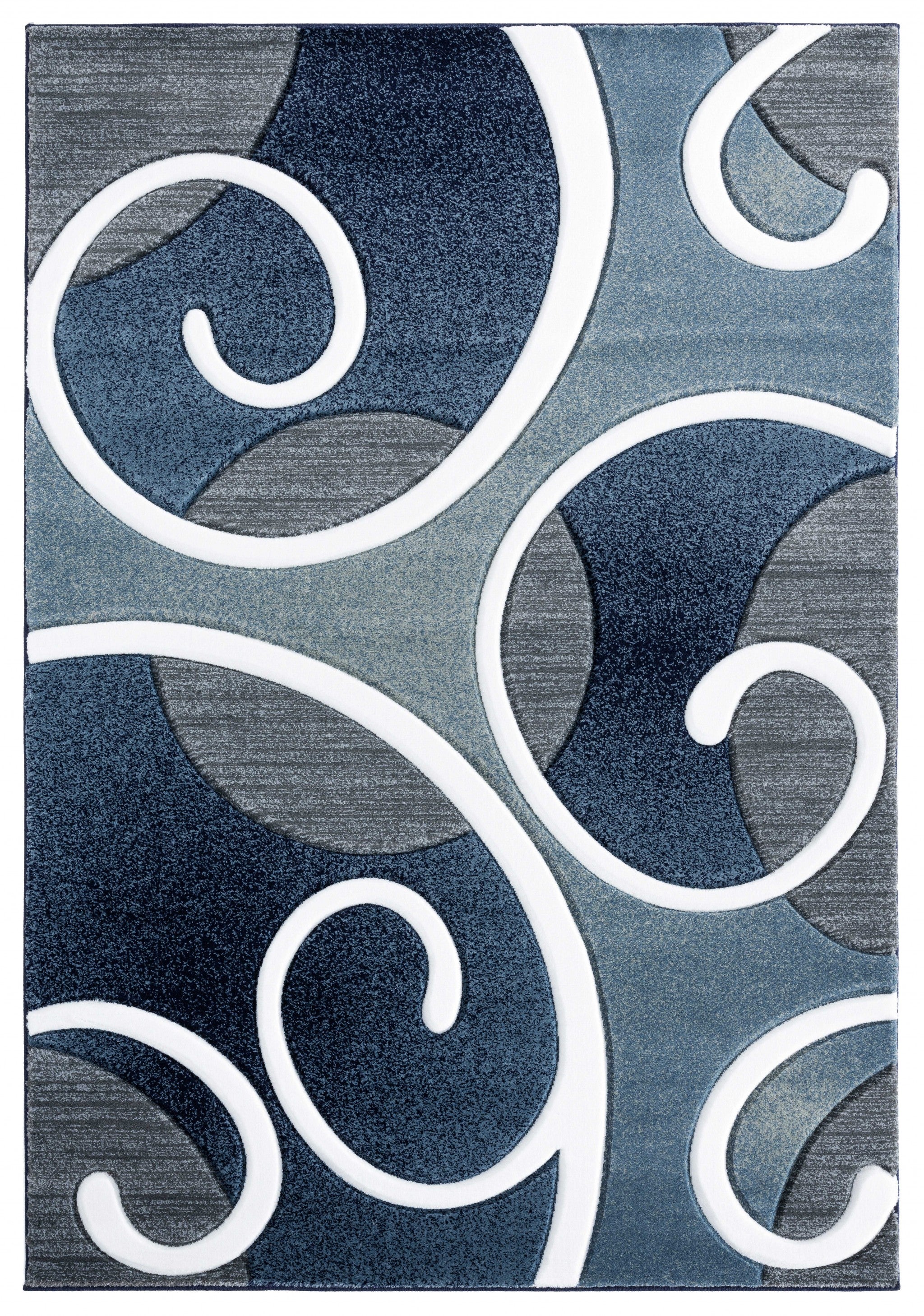 31" x 50" Navy Olefin / Polypropylene Mat Rug