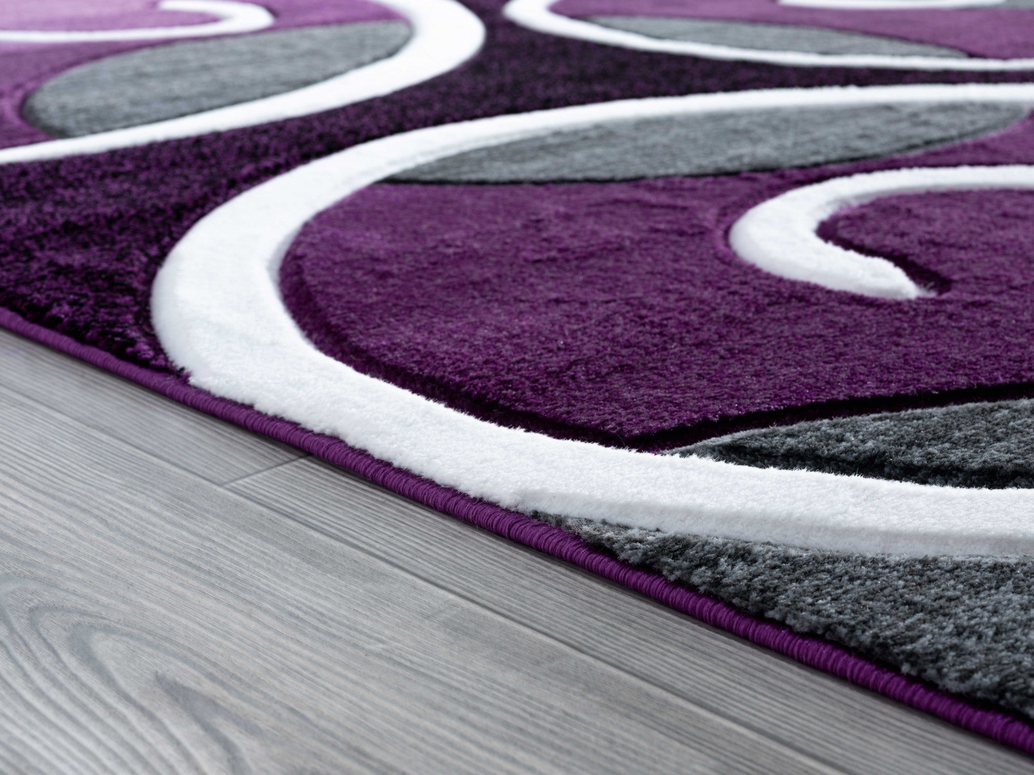 31" x 88" Plum Olefin / Polypropylene Runner Rug