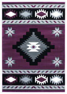 22" x 32" Plum Olefin / Polypropylene Accent Rug