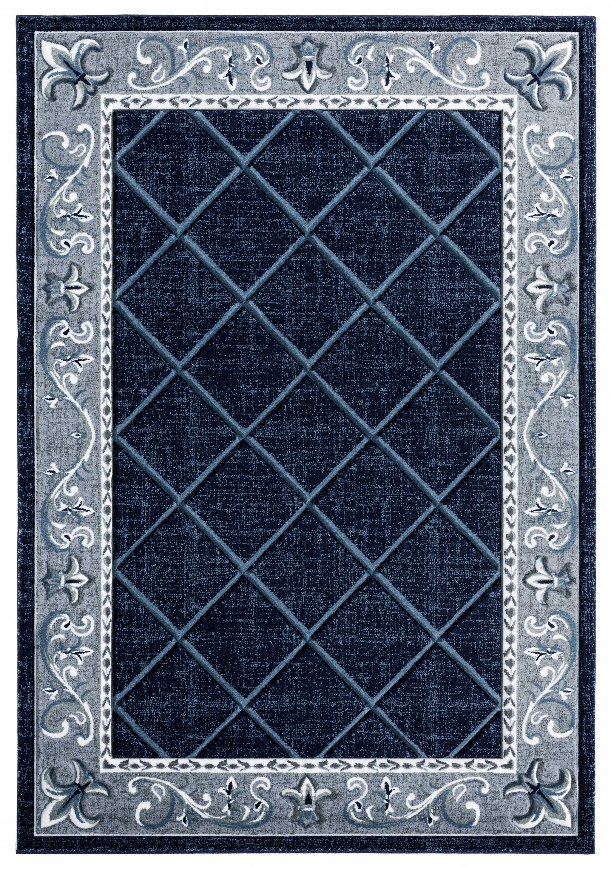 22" x 32" Navy Olefin / Polypropylene Accent Rug