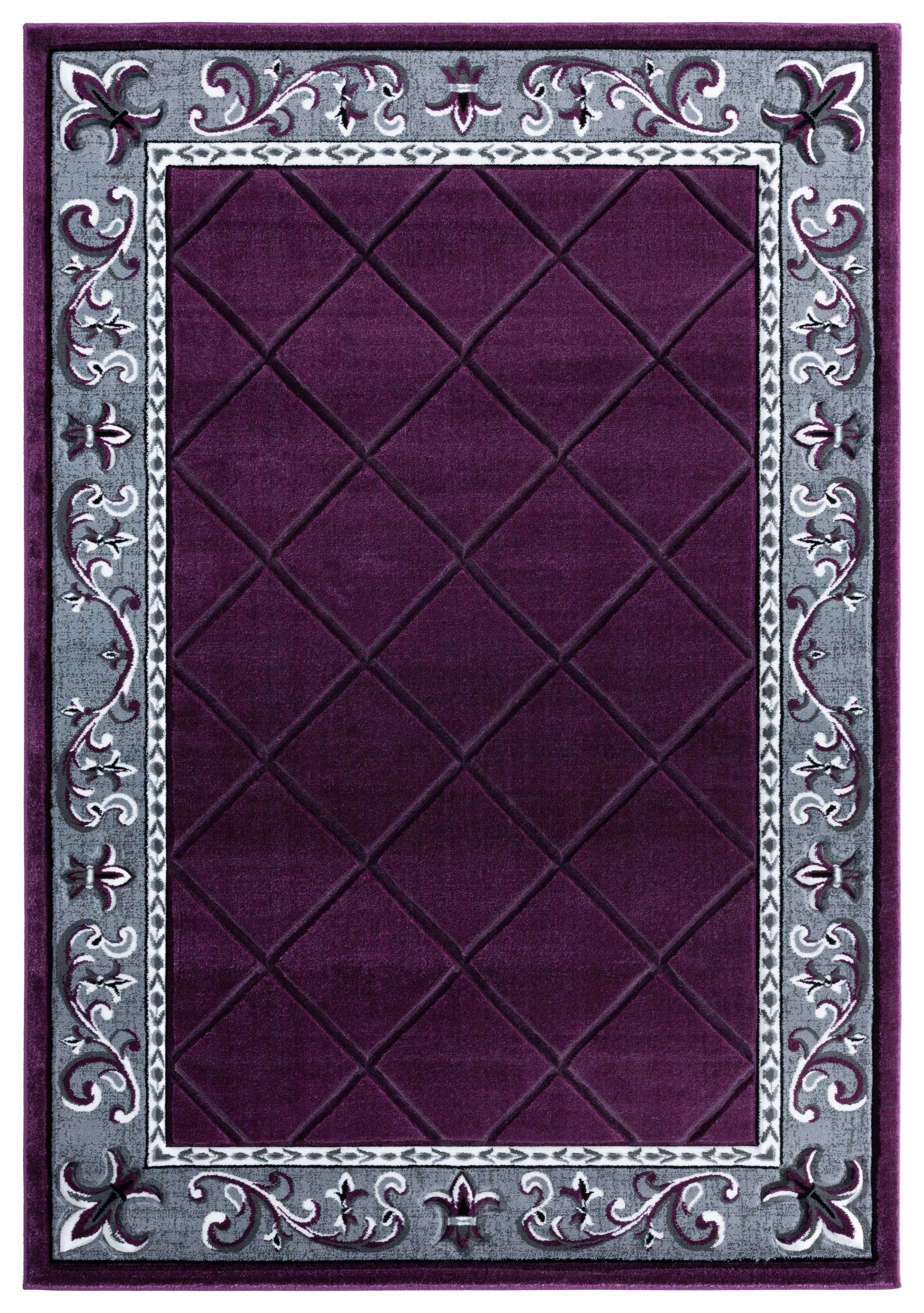 22" x 32" Plum Olefin / Polypropylene Accent Rug
