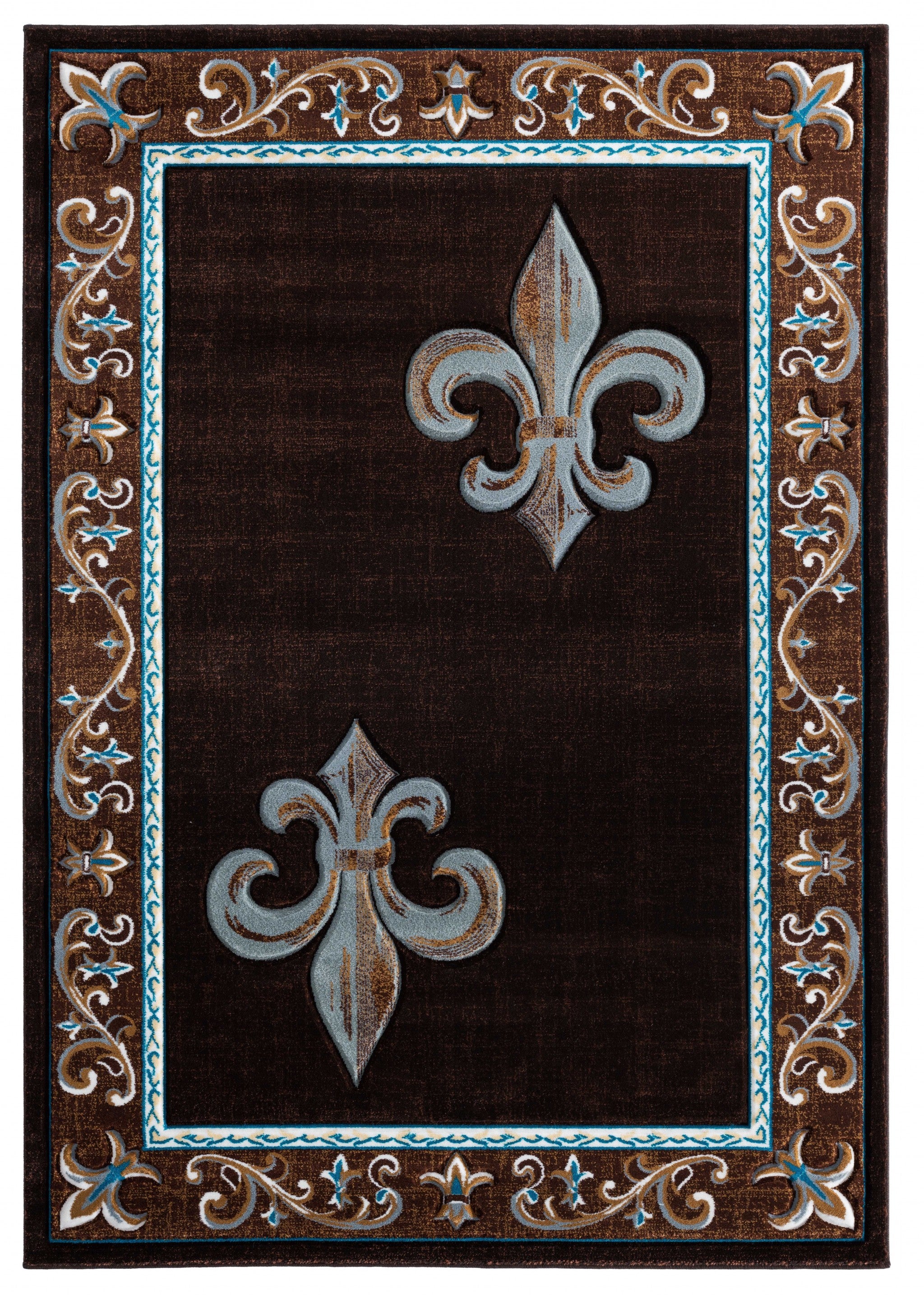 31" x 50" Brown Olefin / Polypropylene MatRug