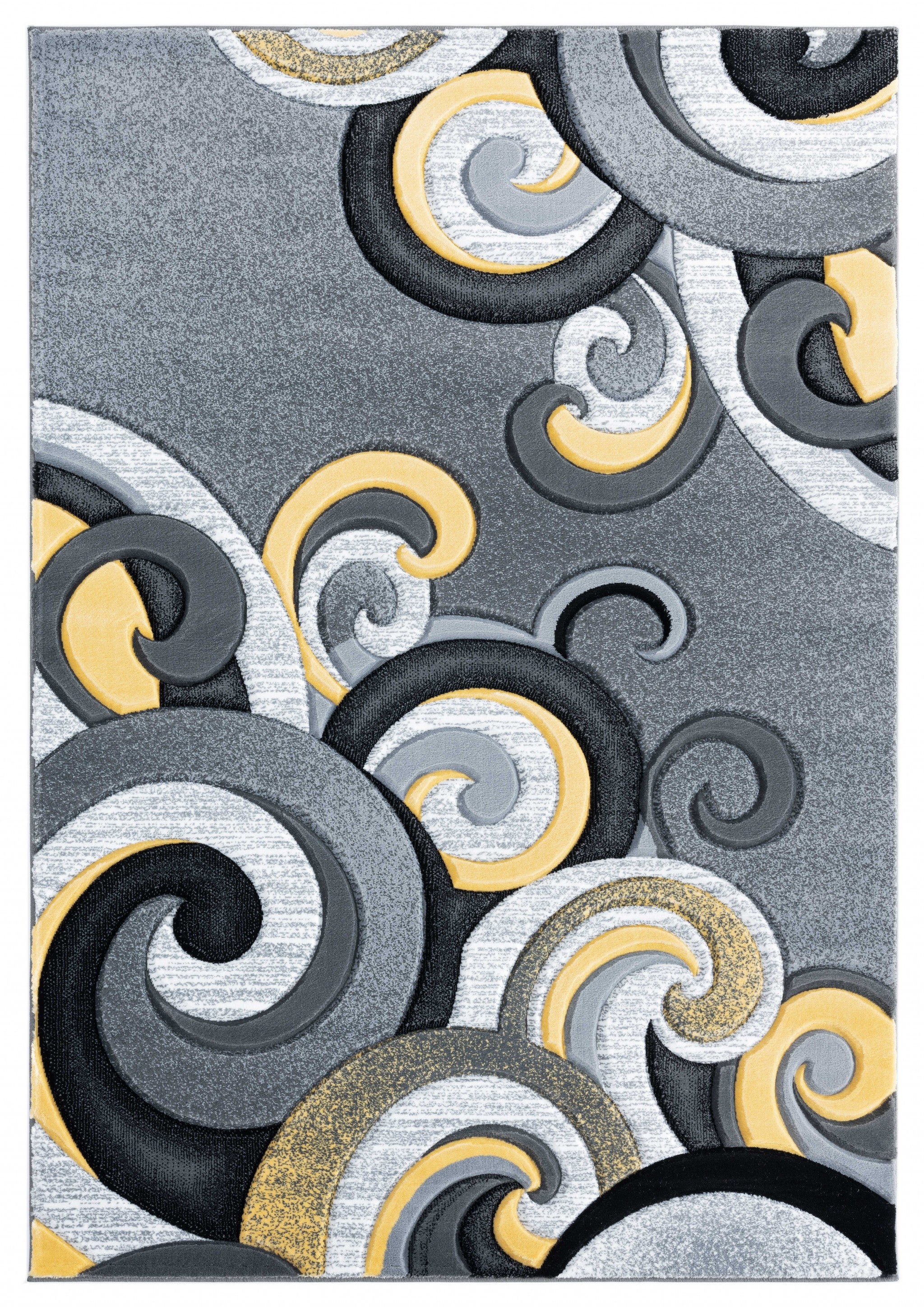 31" x 50" Yellow Olefin / Polypropylene Mat Rug