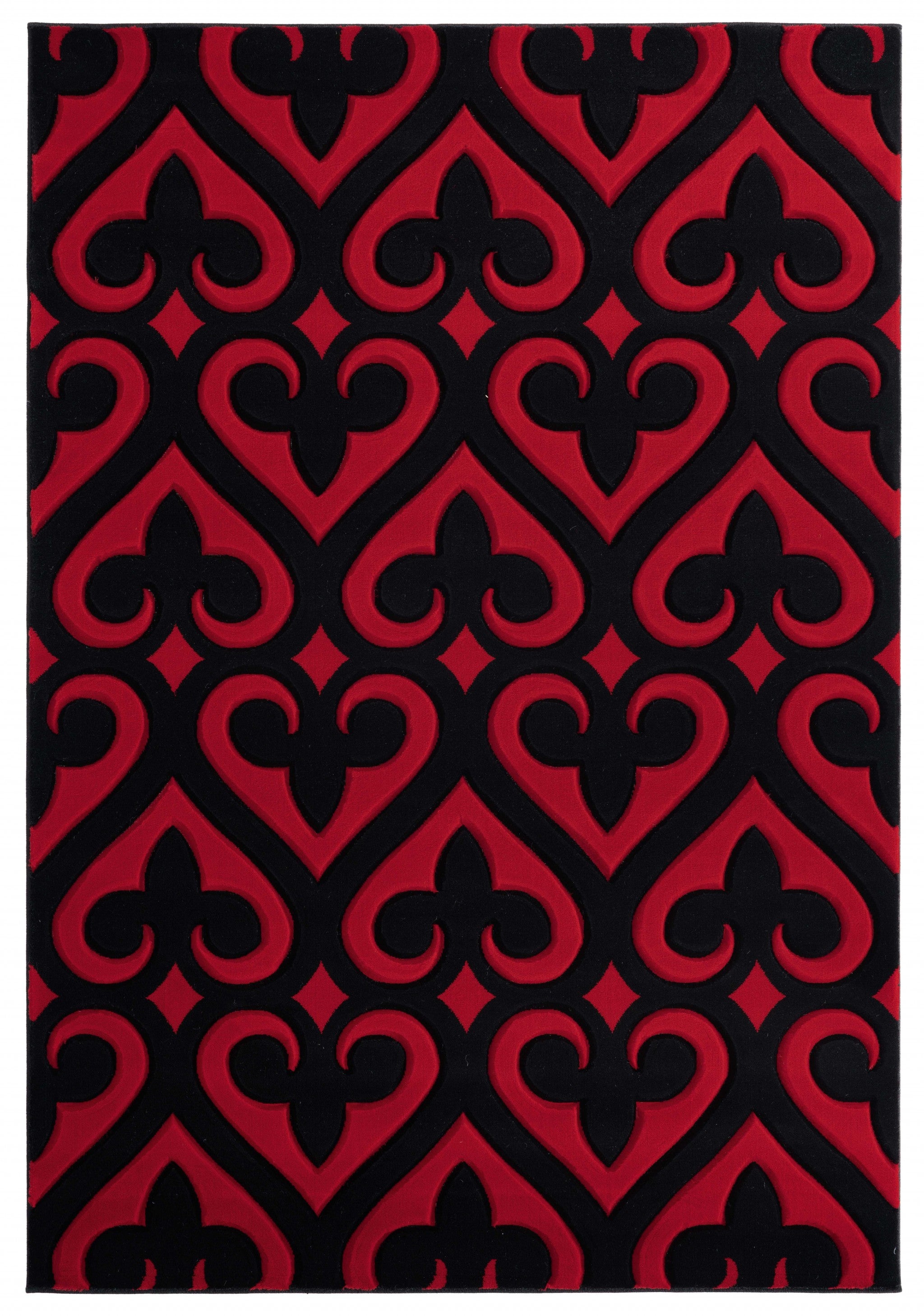 31" x 88" Red Olefin / Polypropylene Runner Rug