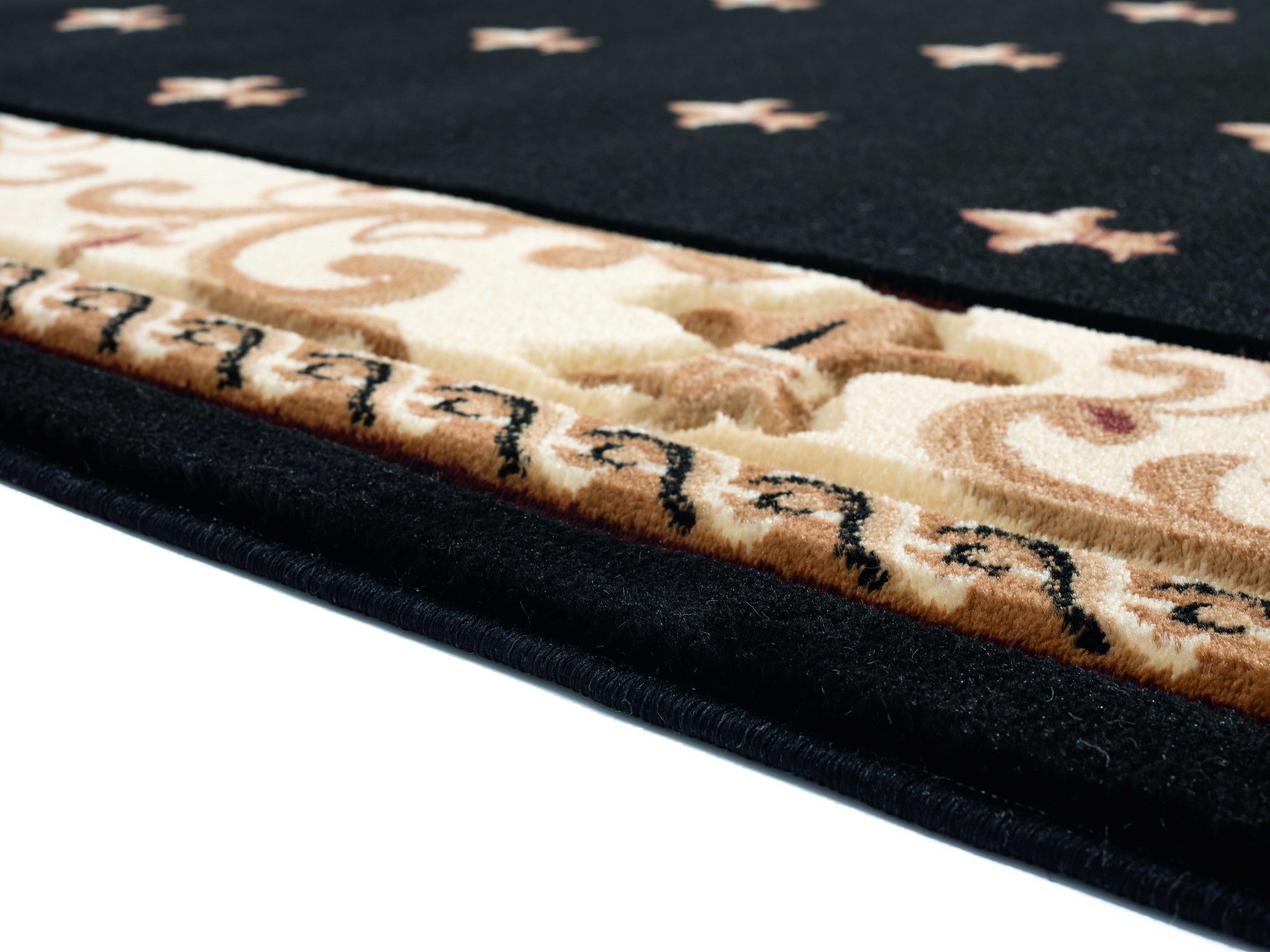 31" x 50" Black Olefin / Polypropylene Mat Rug