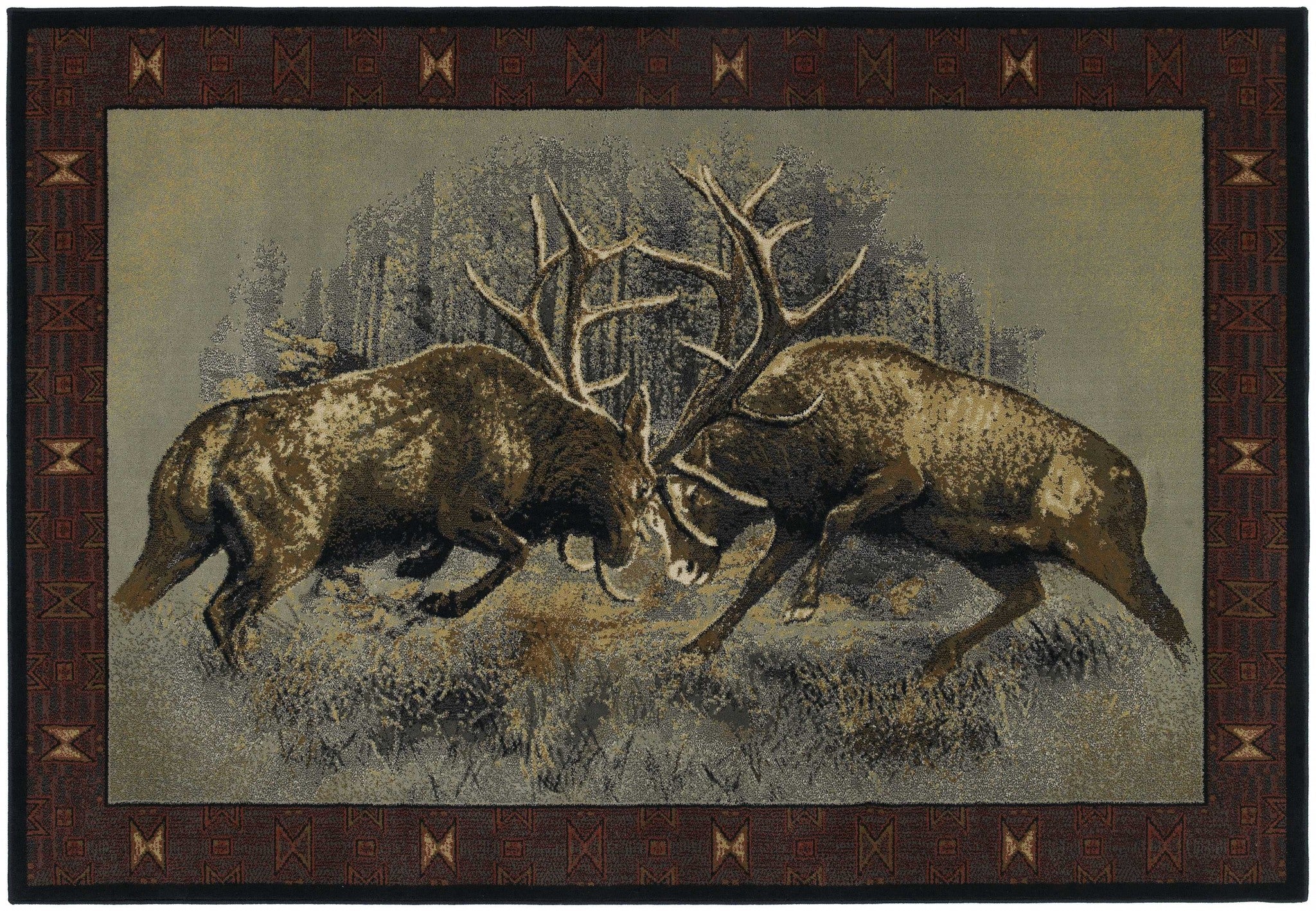 47" x 63" Ash Polypropylene Accent Rug