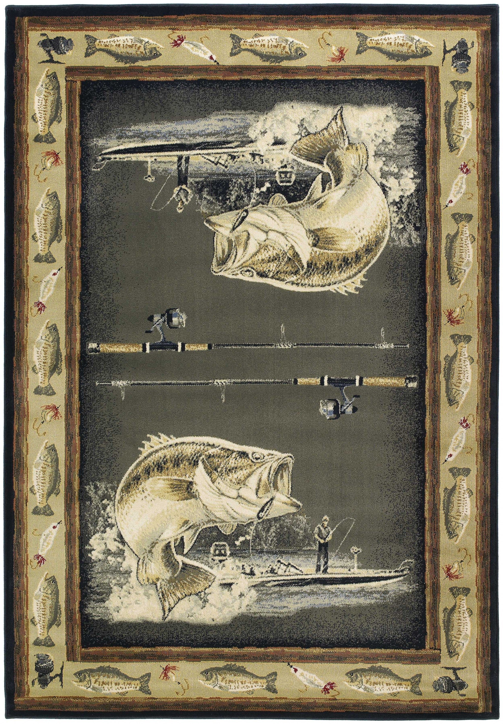 94" x 126" Green Polypropylene Oversize Rug