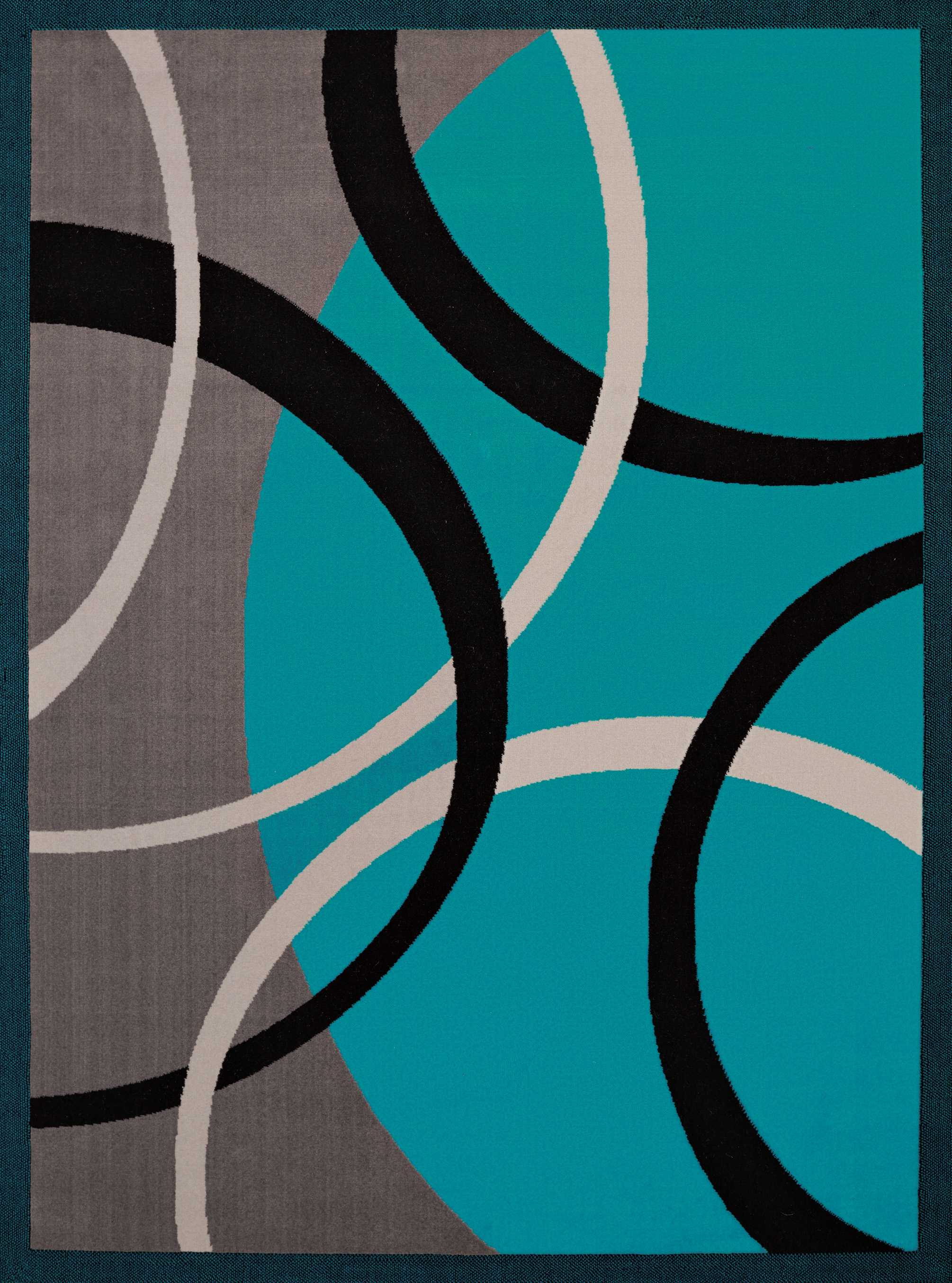 94" x 126" Aqua Olefin Oversize Rug