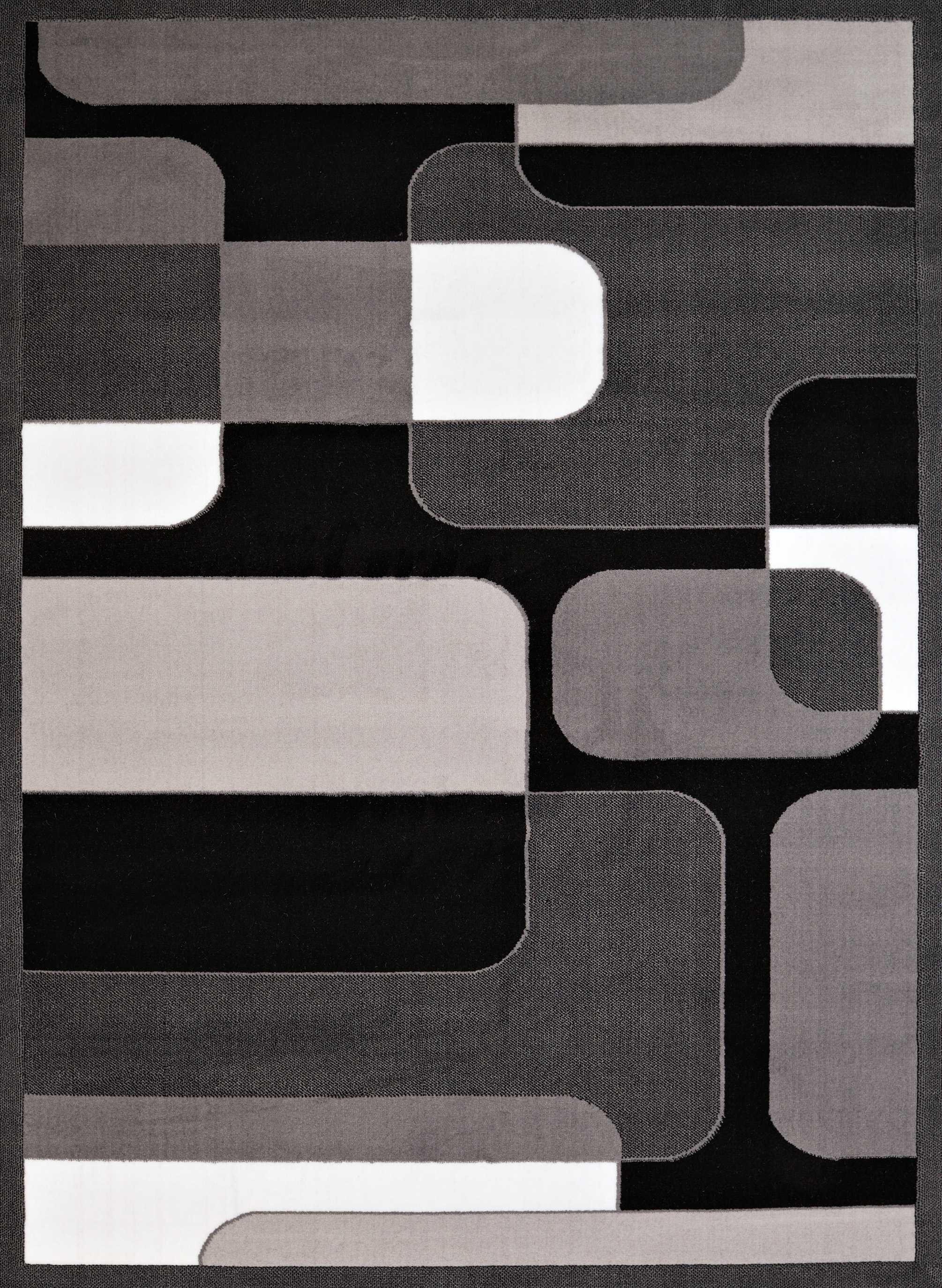 94" x 126" Grey Olefin Oversize Rug