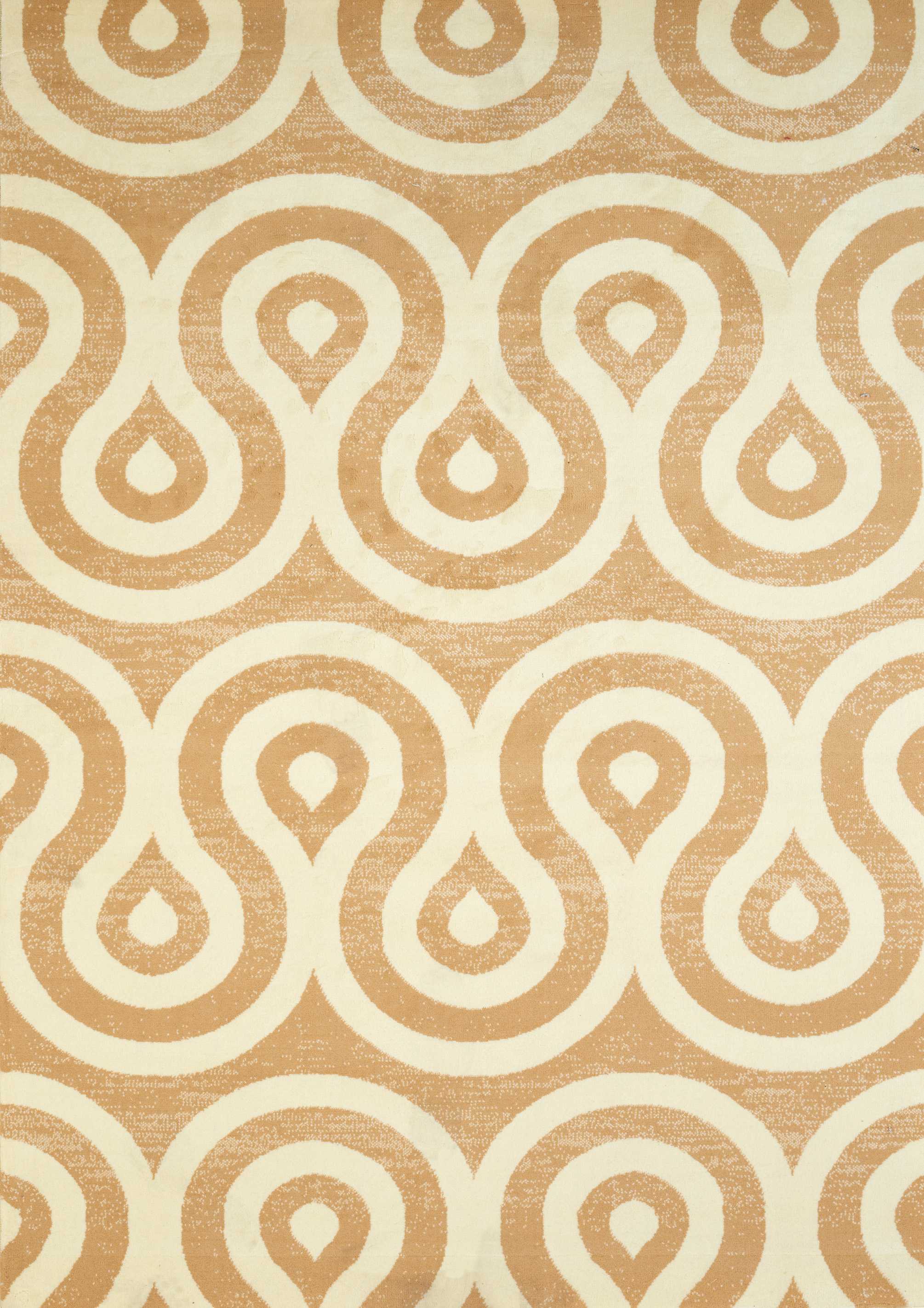 63" x 86" Beige Olefin Area Rug