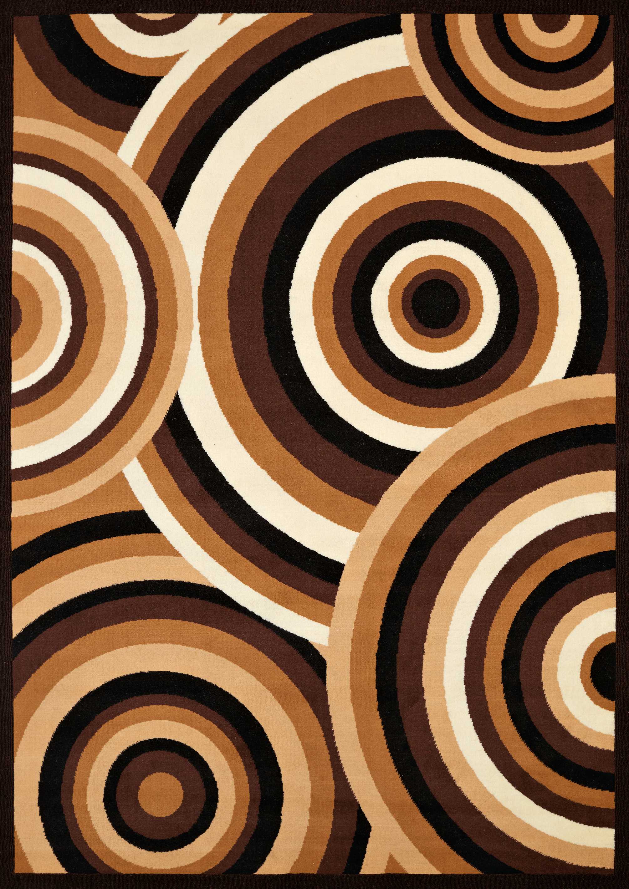 94" x 126" Brown Olefin Oversize Rug