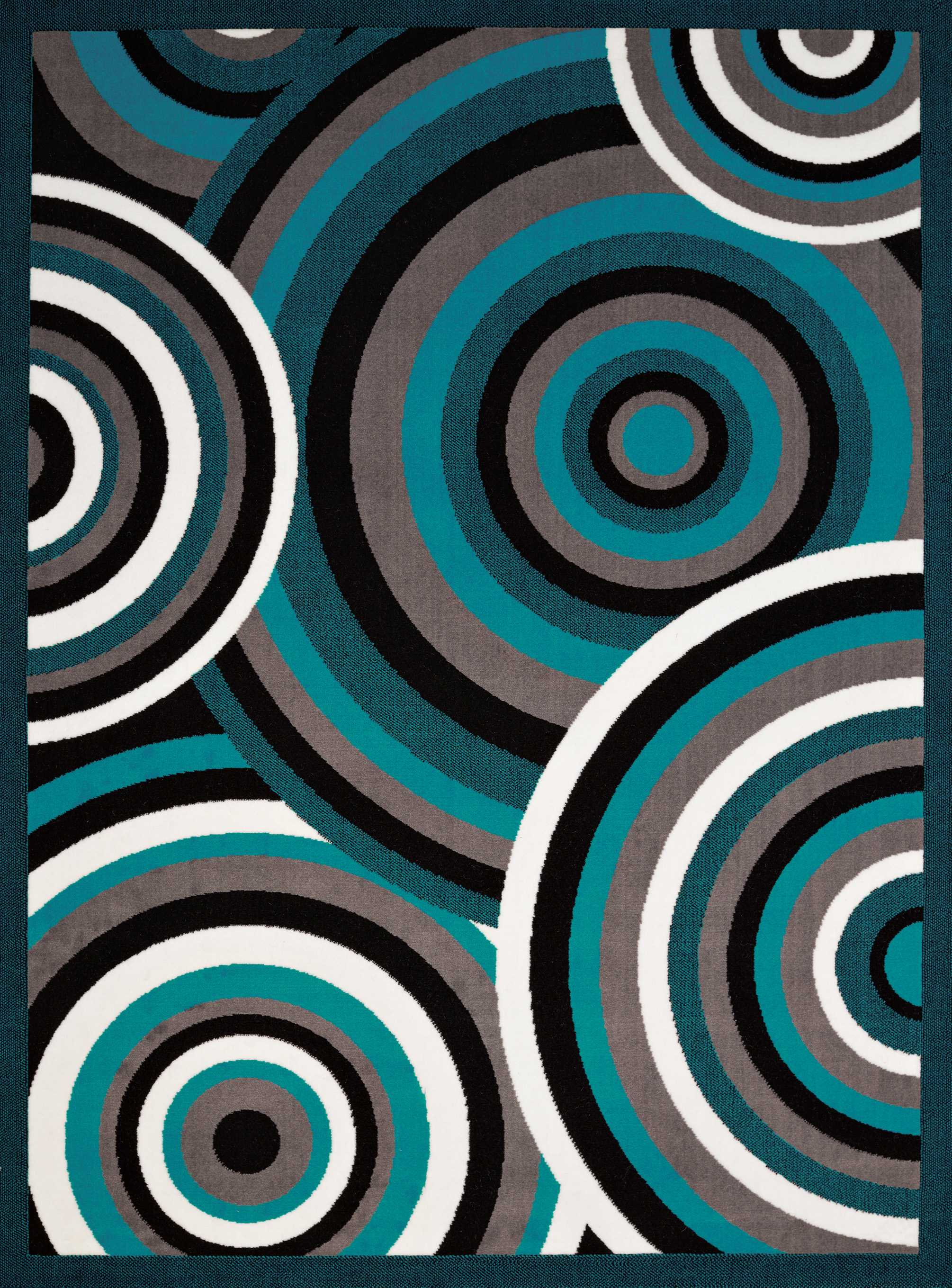 94" x 126" Aqua Olefin Oversize Rug