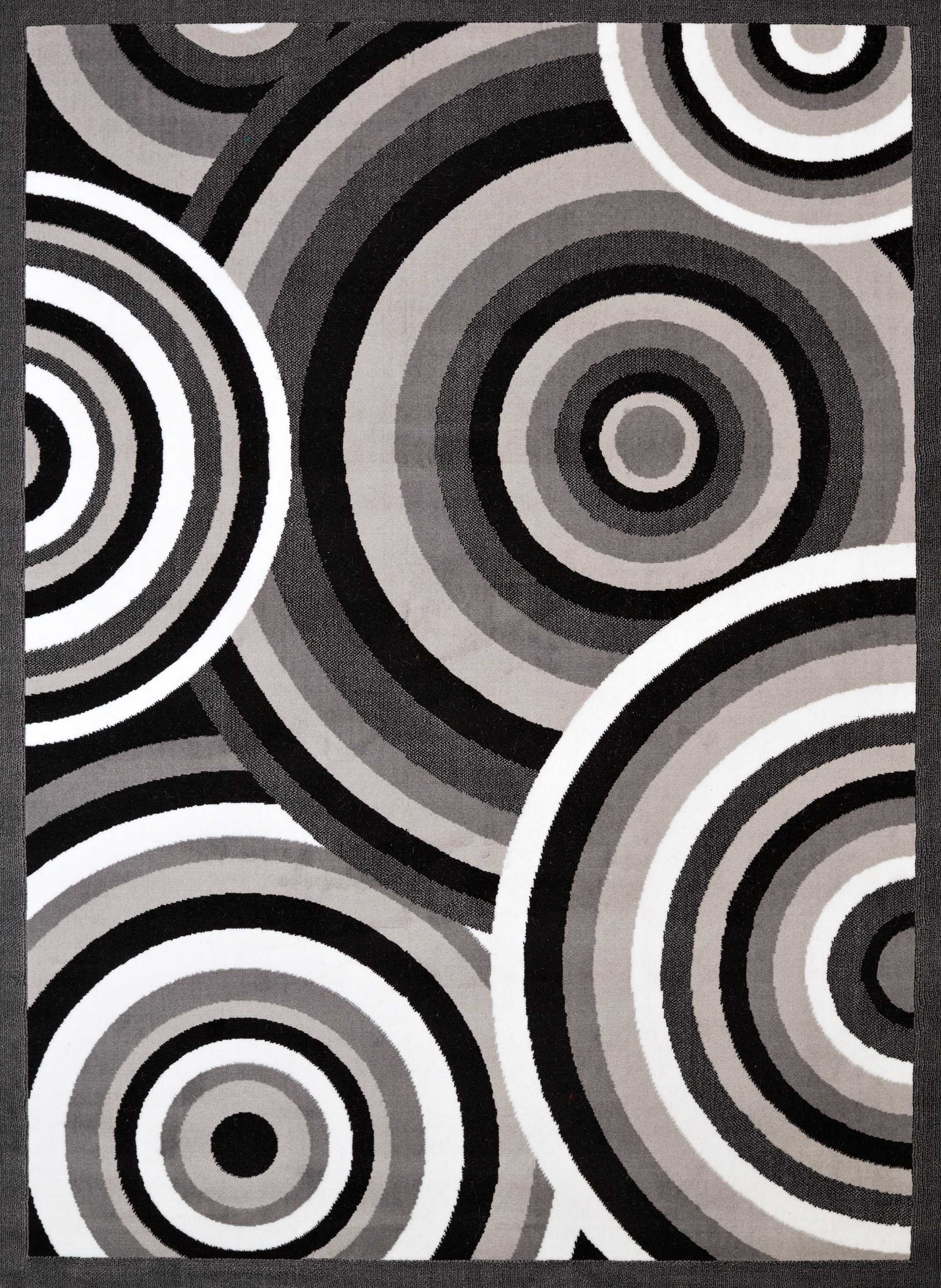 94" x 126" Grey Olefin Oversize Rug