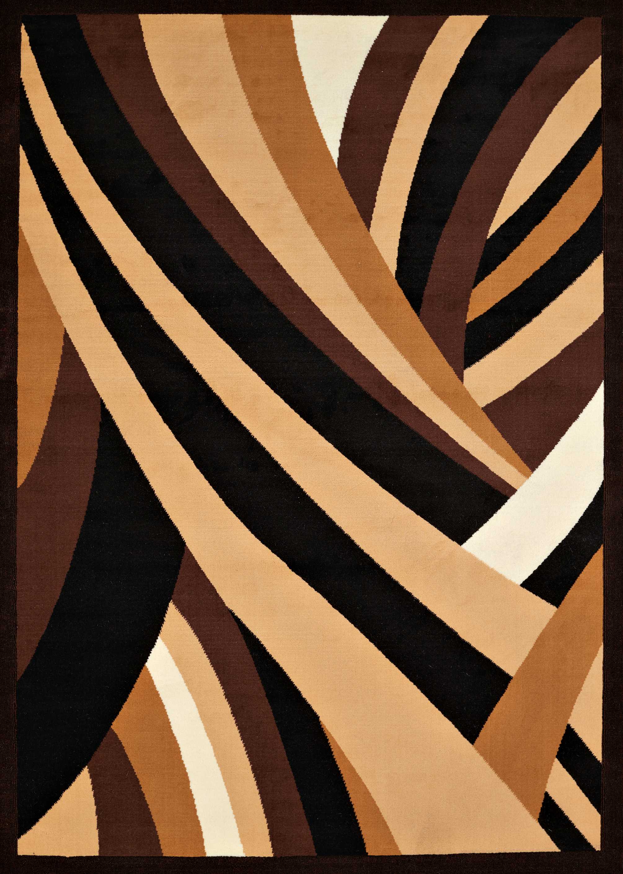 63" x 86" Brown Olefin Area Rug