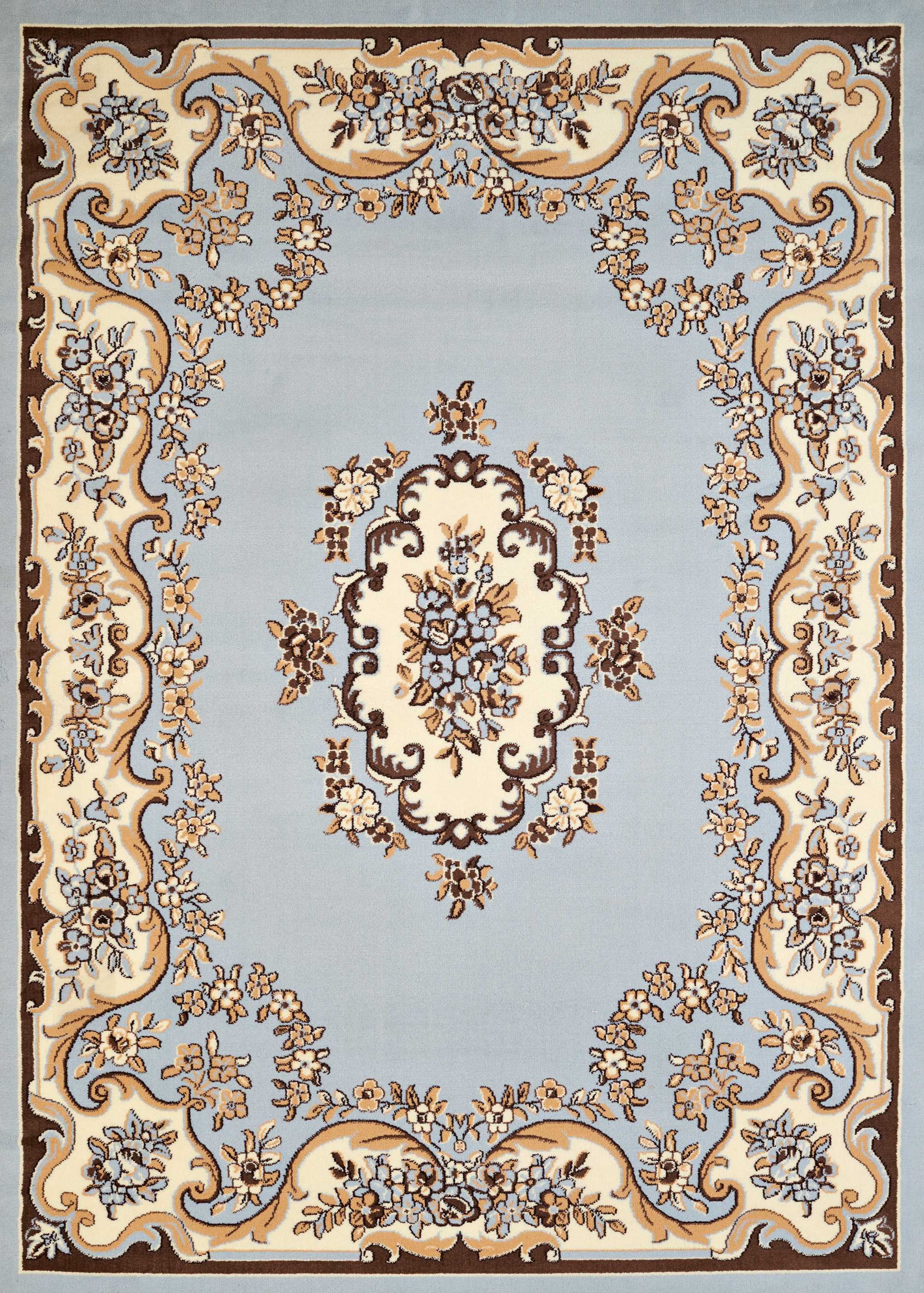 94" x 126" Blue Olefin Oversize Rug