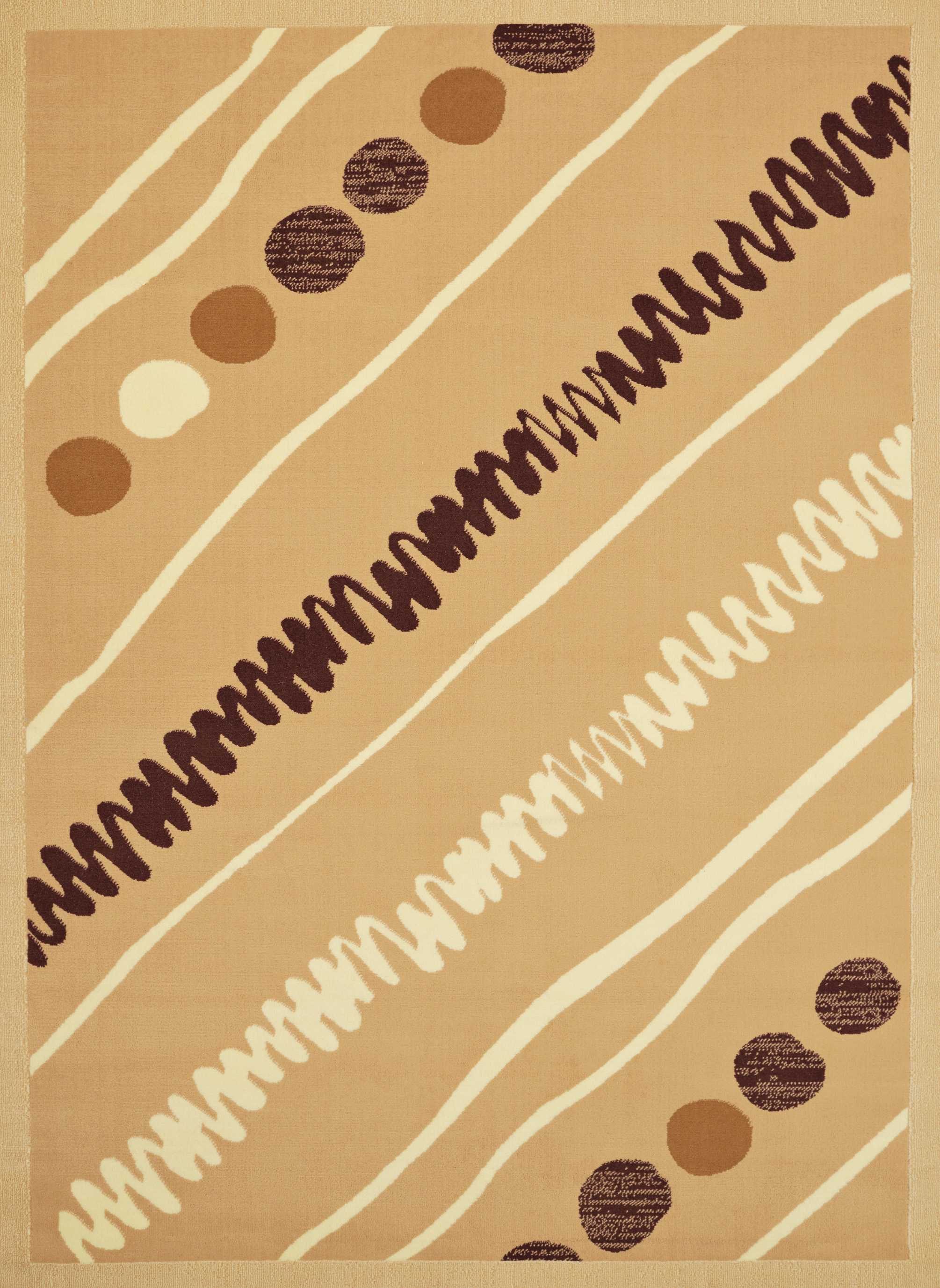 94" x 126" Beige Olefin Oversize Rug