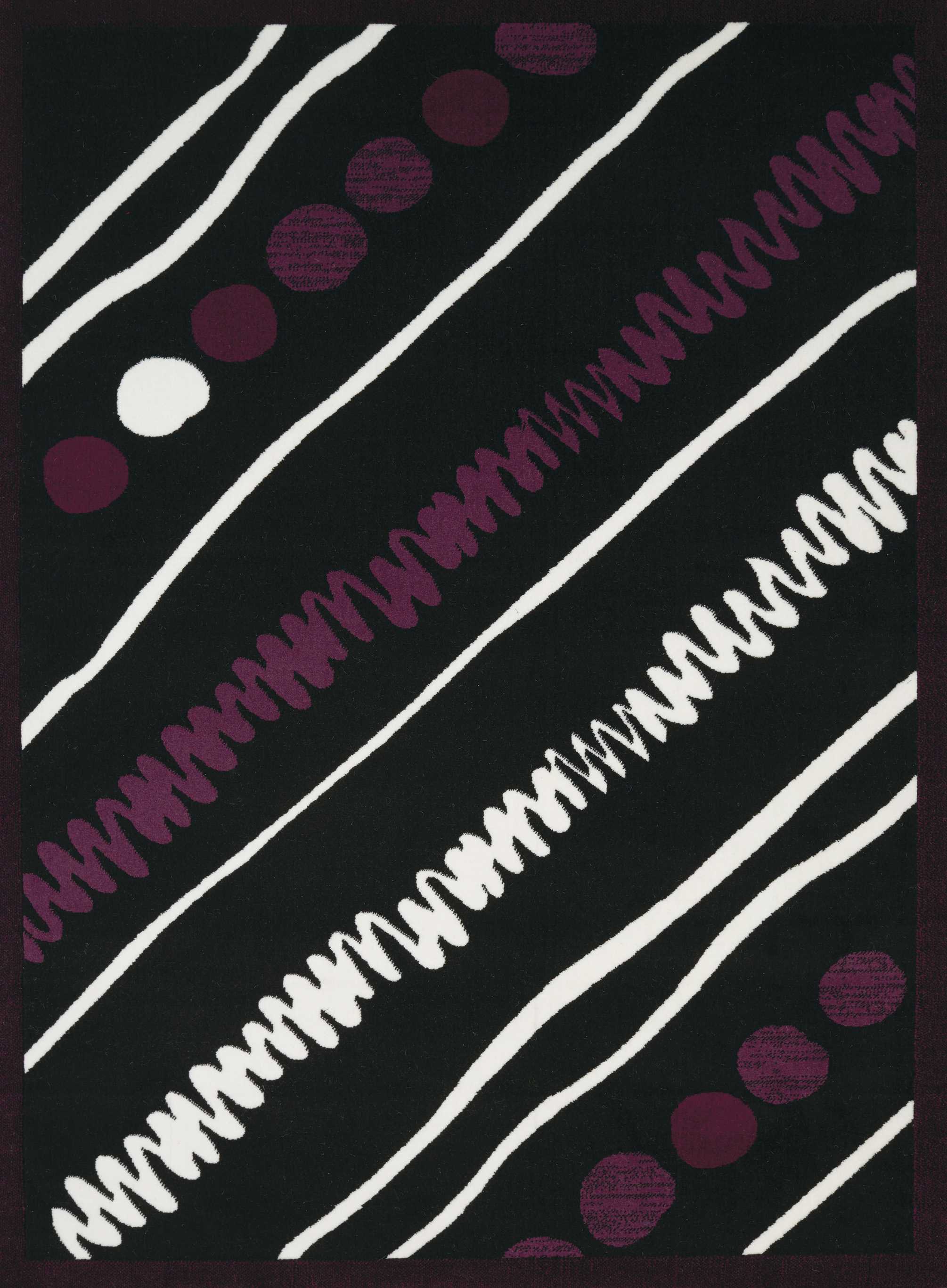 94" x 126" Black Olefin Oversize Rug