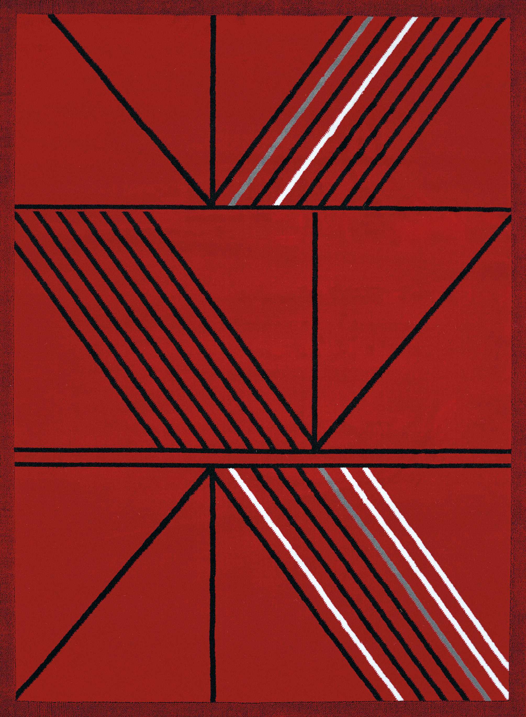 94" x 126" Red Olefin Oversize Rug