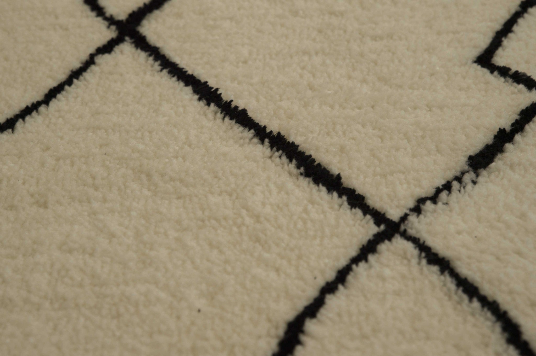 63" x 86" Black Polyester Runner Rug