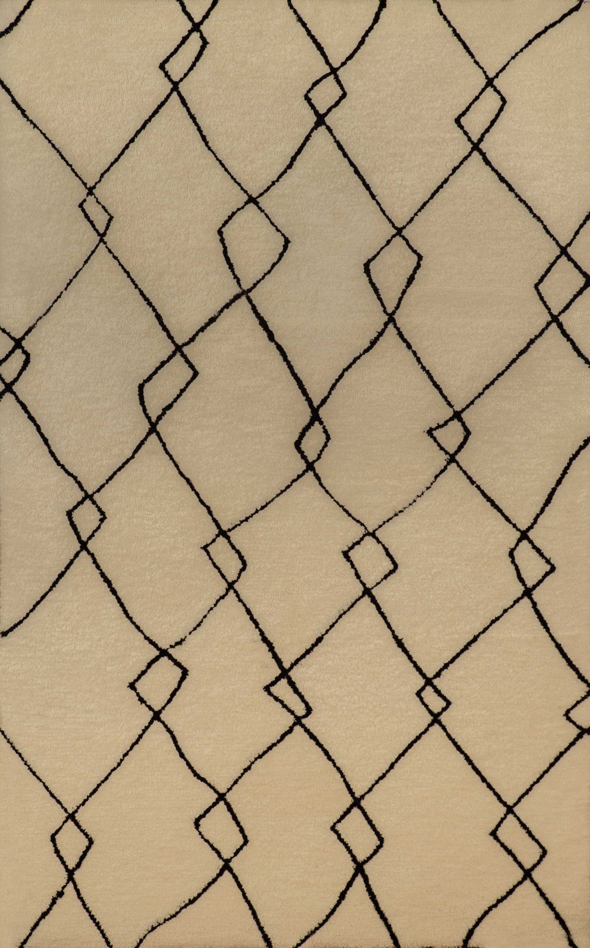 94" x 126" Black Polyester Oversize Rug