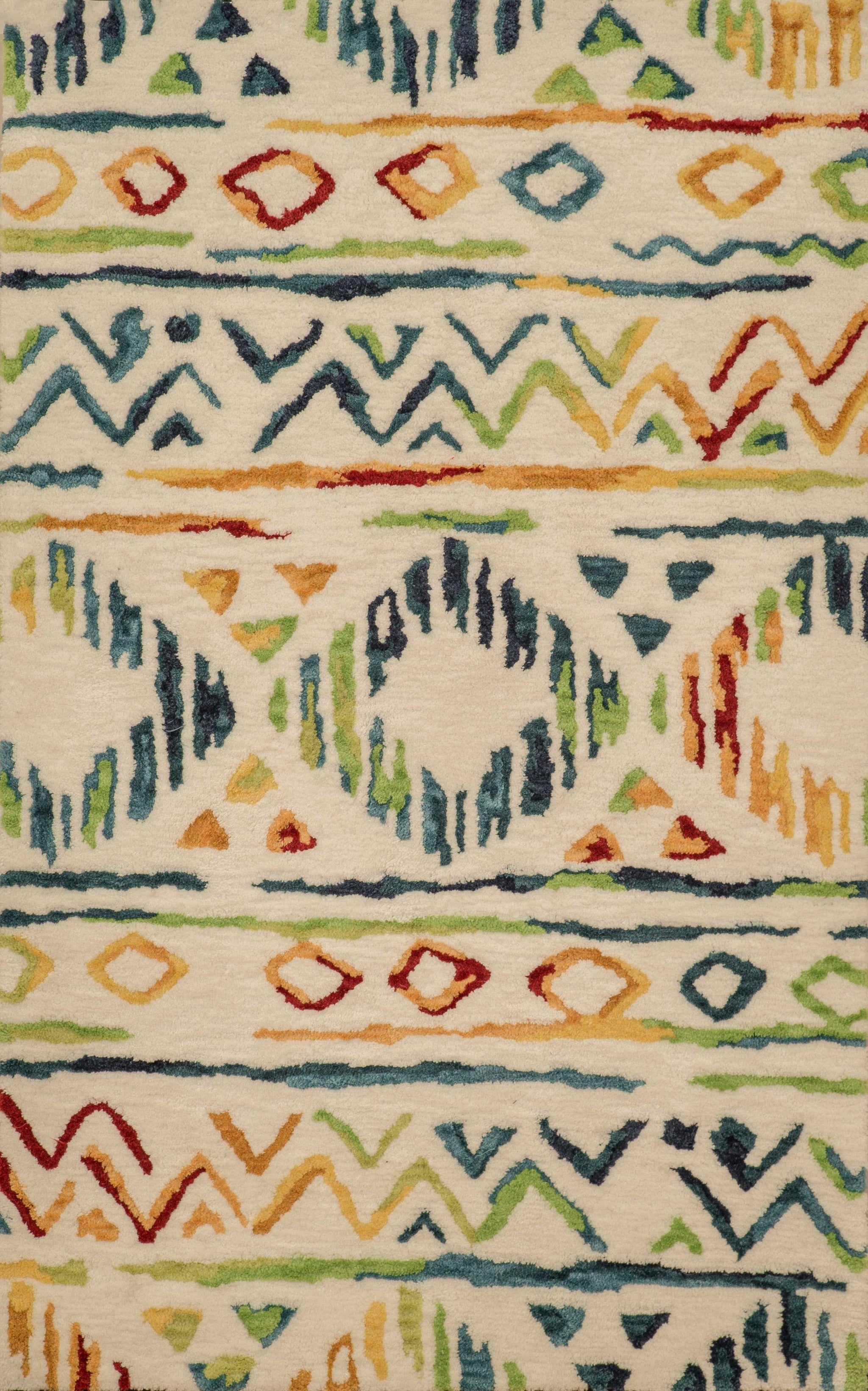 63" x 86" Multicolor Polyester Runner Rug