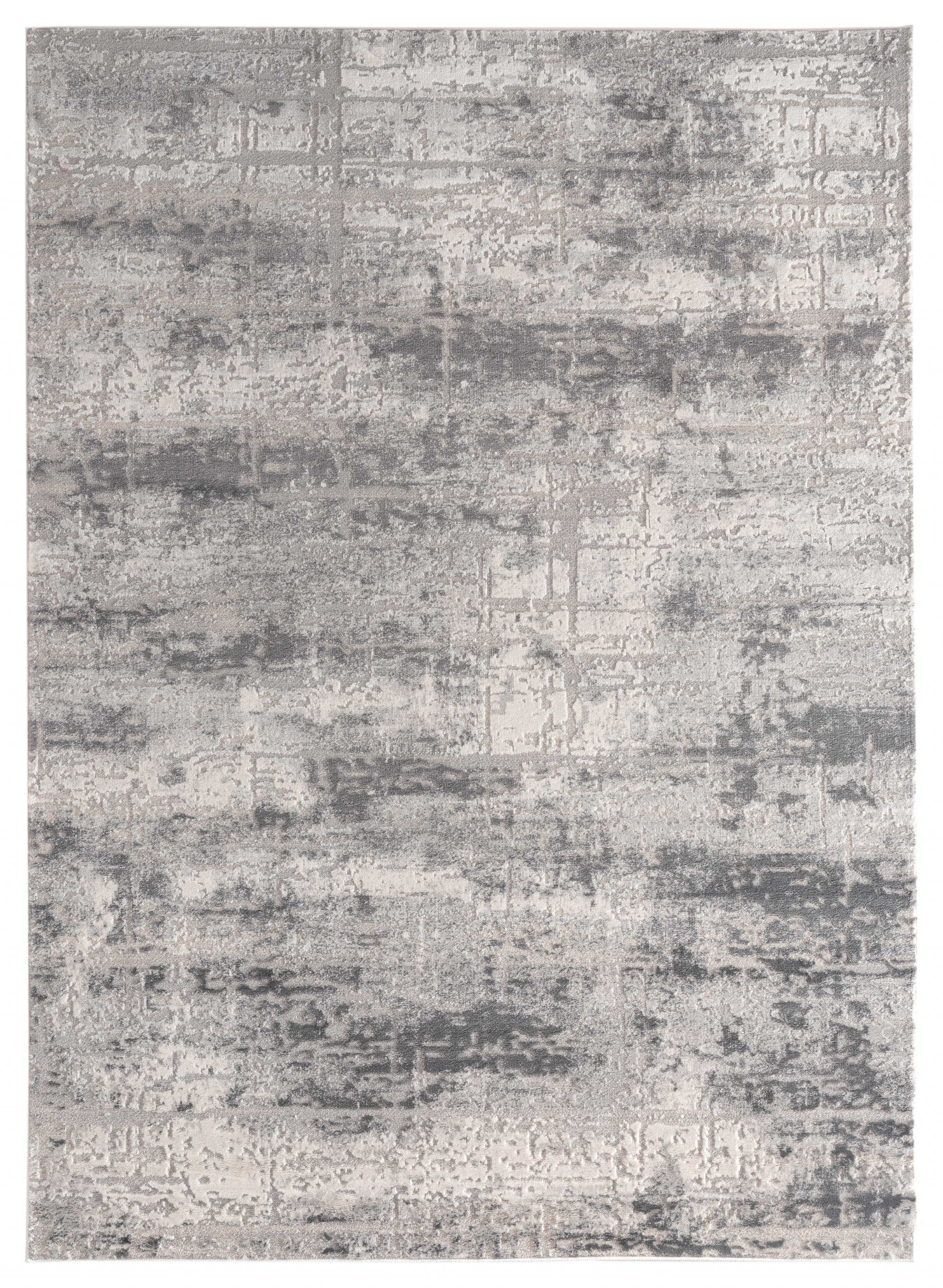 23" x 36" Grey Polyester / Olefin Accent Rug