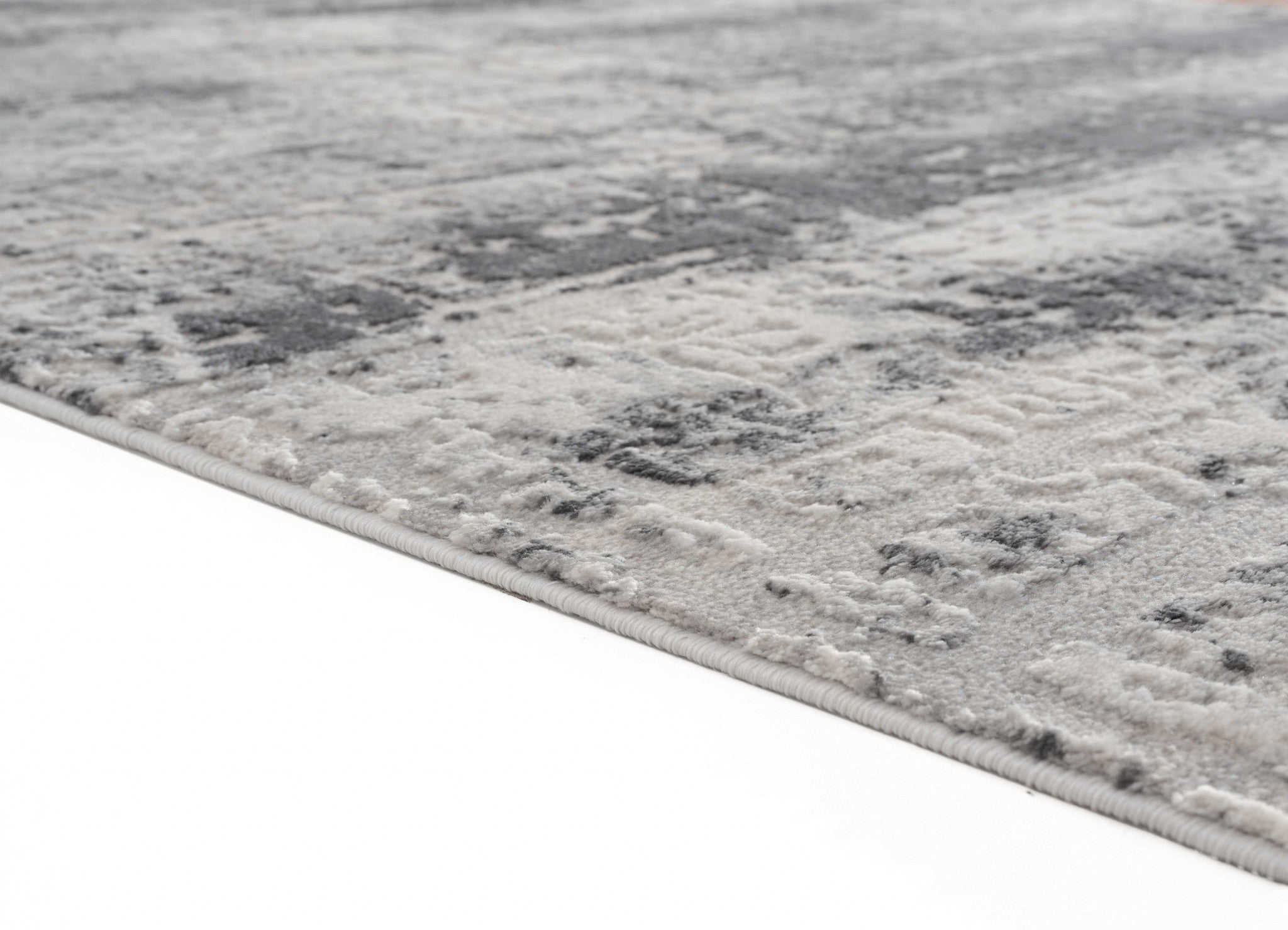 150" x 180" Grey Polyester / Olefin Oversize Rug