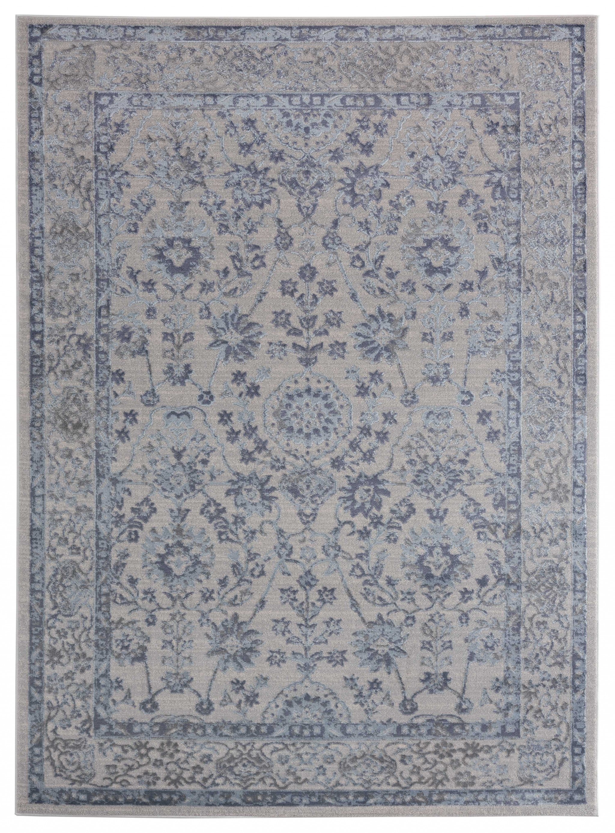 23" x 36" Blue Polyester / Olefin Accent Rug