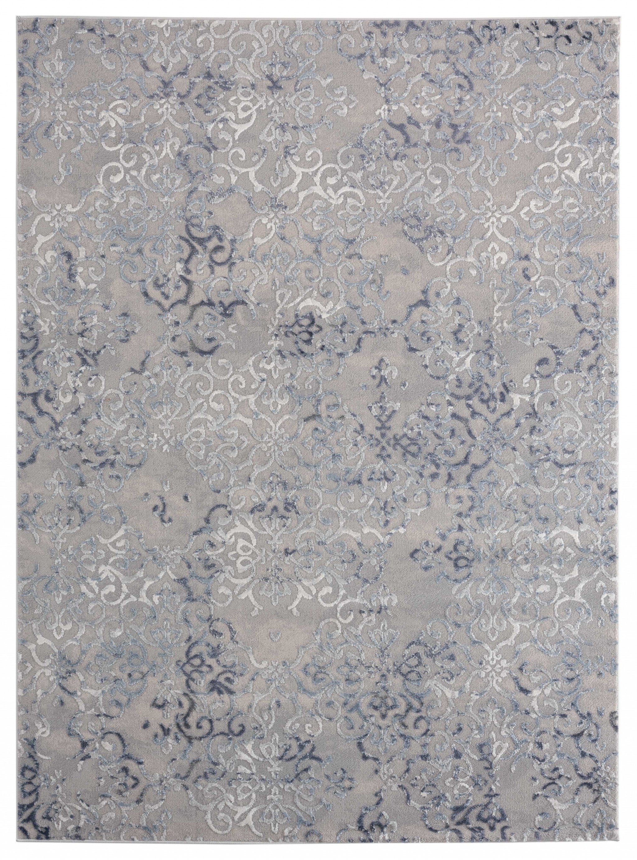 118" x 158" Blue Polyester / Olefin Oversize Rug