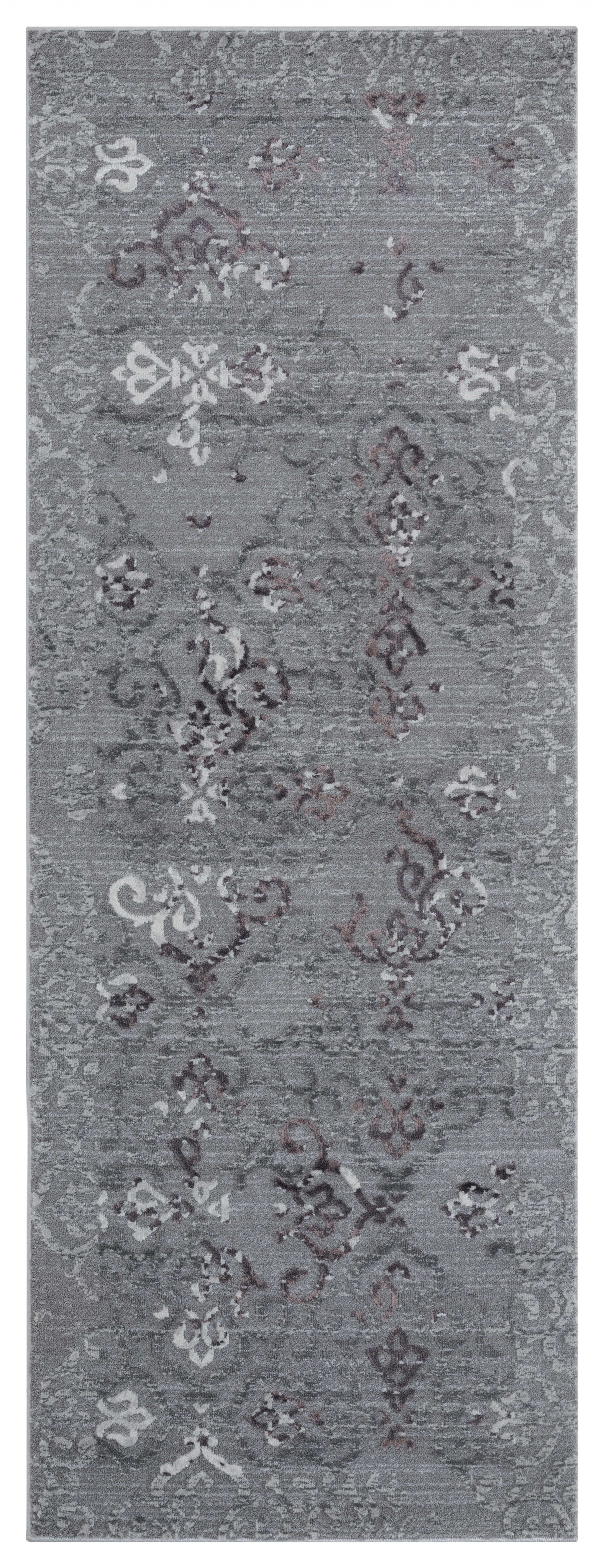 31" x 86" Plum Polyester / Olefin Runner Rug