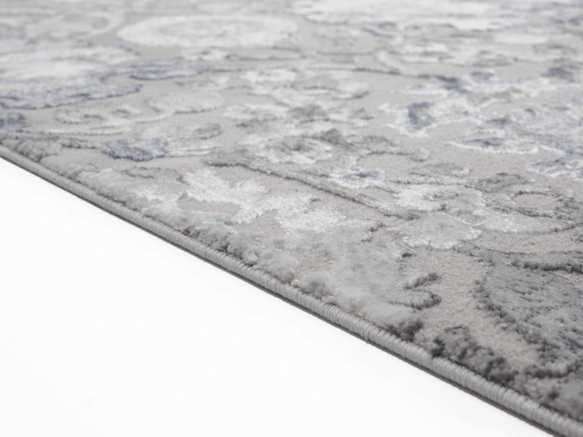 94" x 94" Blue Polyester / Olefin Round Rug