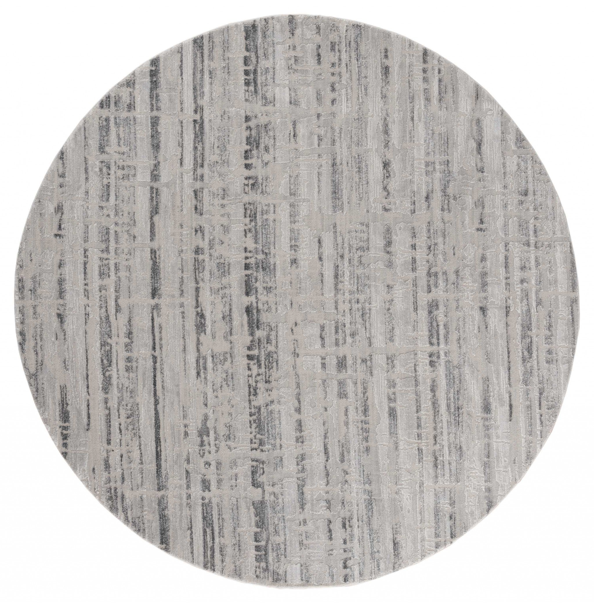 94" x 94" Multicolor Polyester / Olefin Round Rug