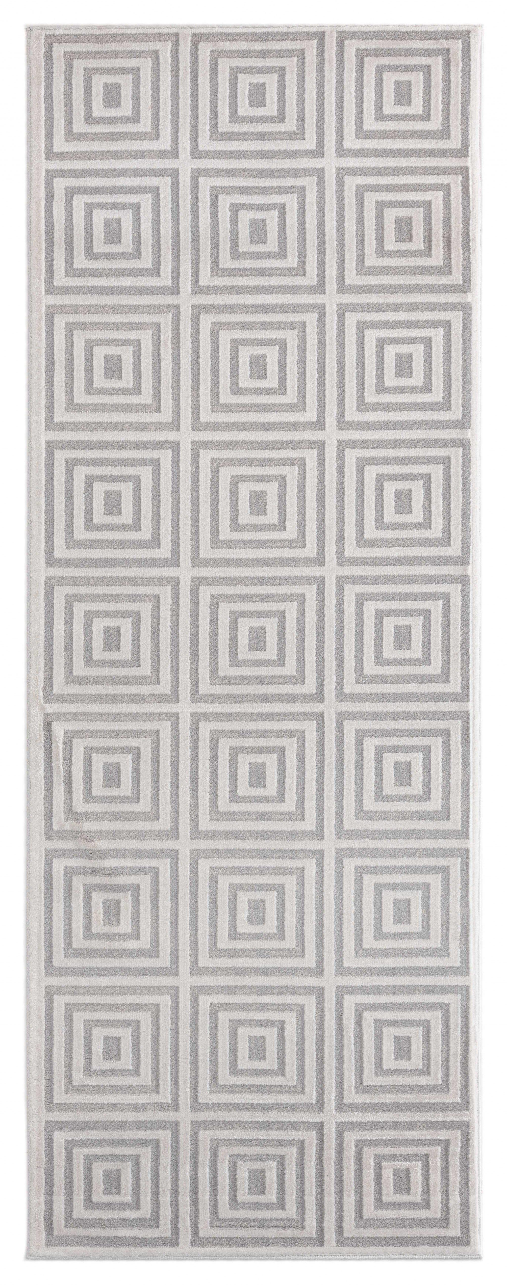 31" x 86" Sand Polyester / Olefin Runner Rug